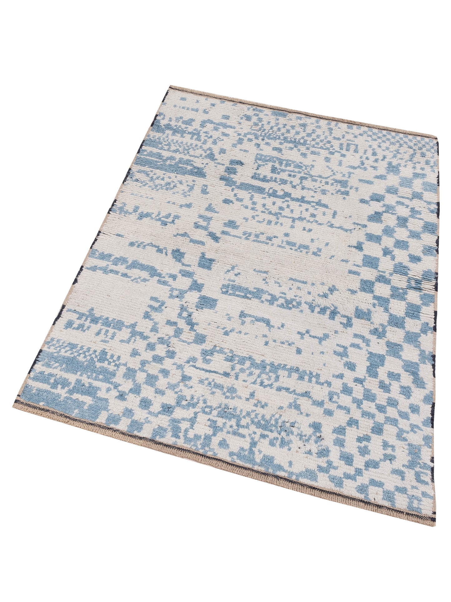 Atlas 150444 Ivory Blue 3.11x5.10 Hand Knotted Rug