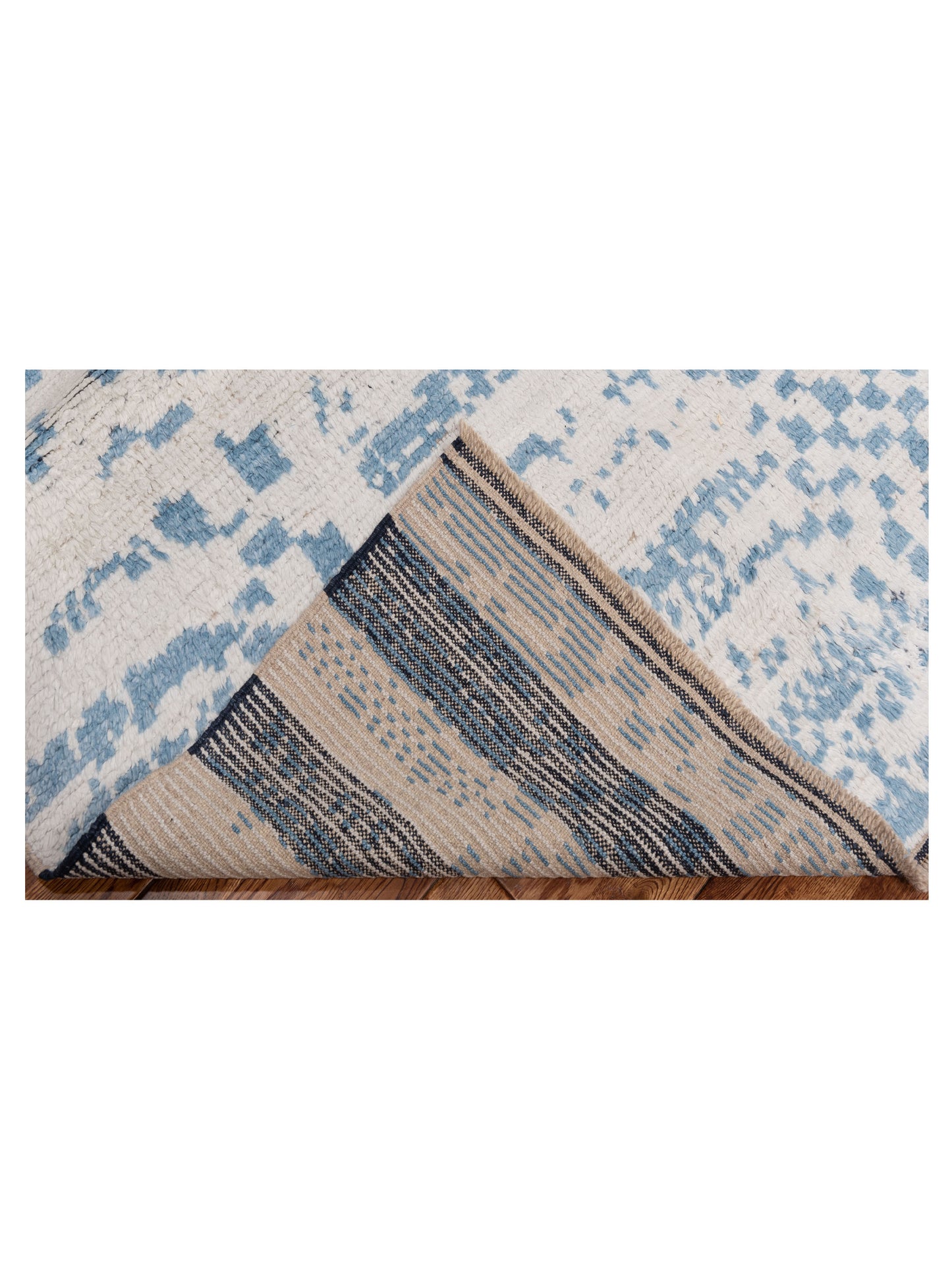 Atlas 150444 Ivory Blue 3.11x5.10 Hand Knotted Rug