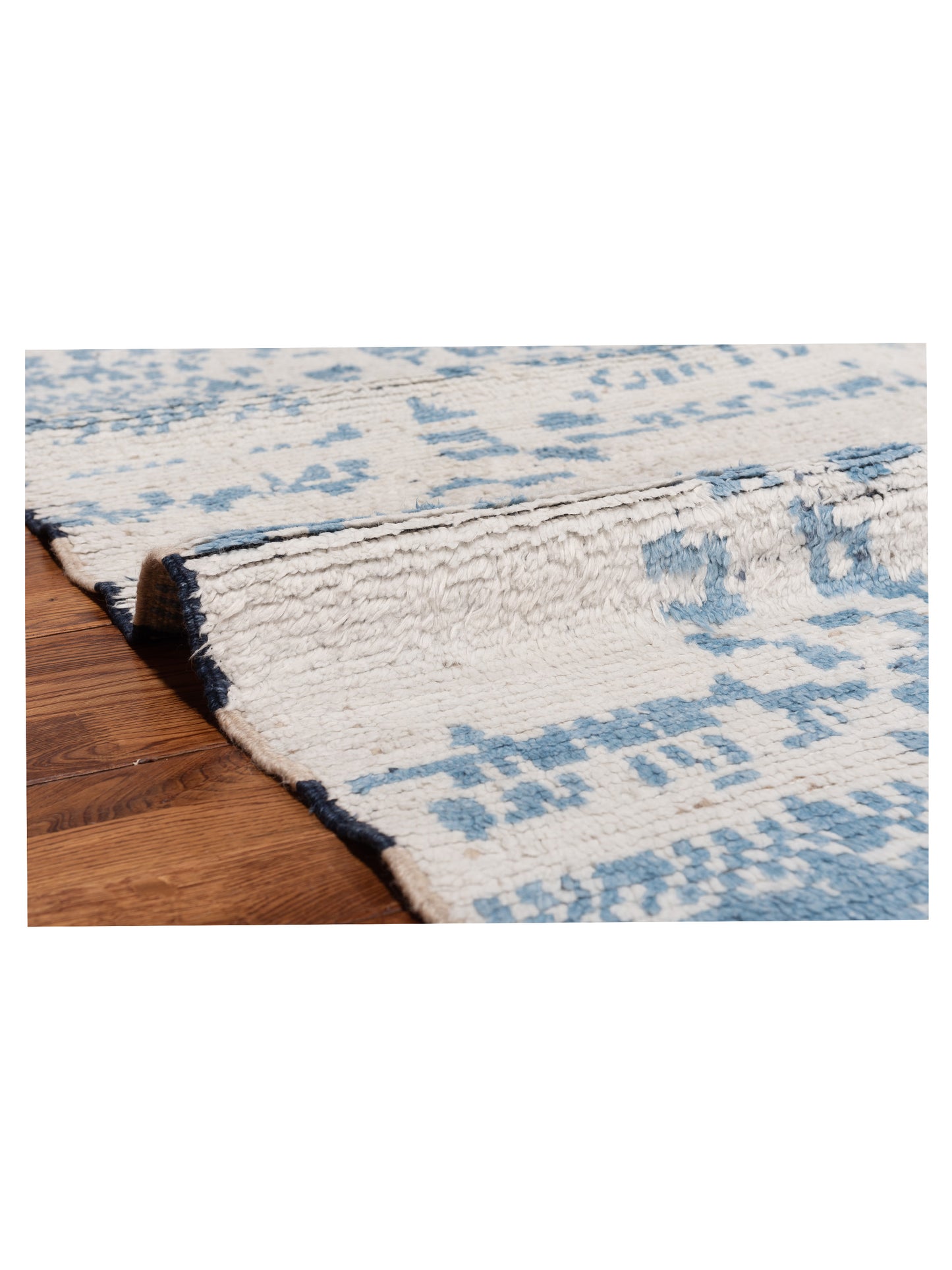 Atlas 150444 Ivory Blue 3.11x5.10 Hand Knotted Rug