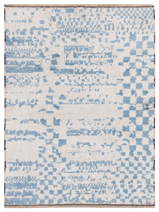 Atlas 150444 Ivory Blue 3.11x5.10 Hand Knotted Rug