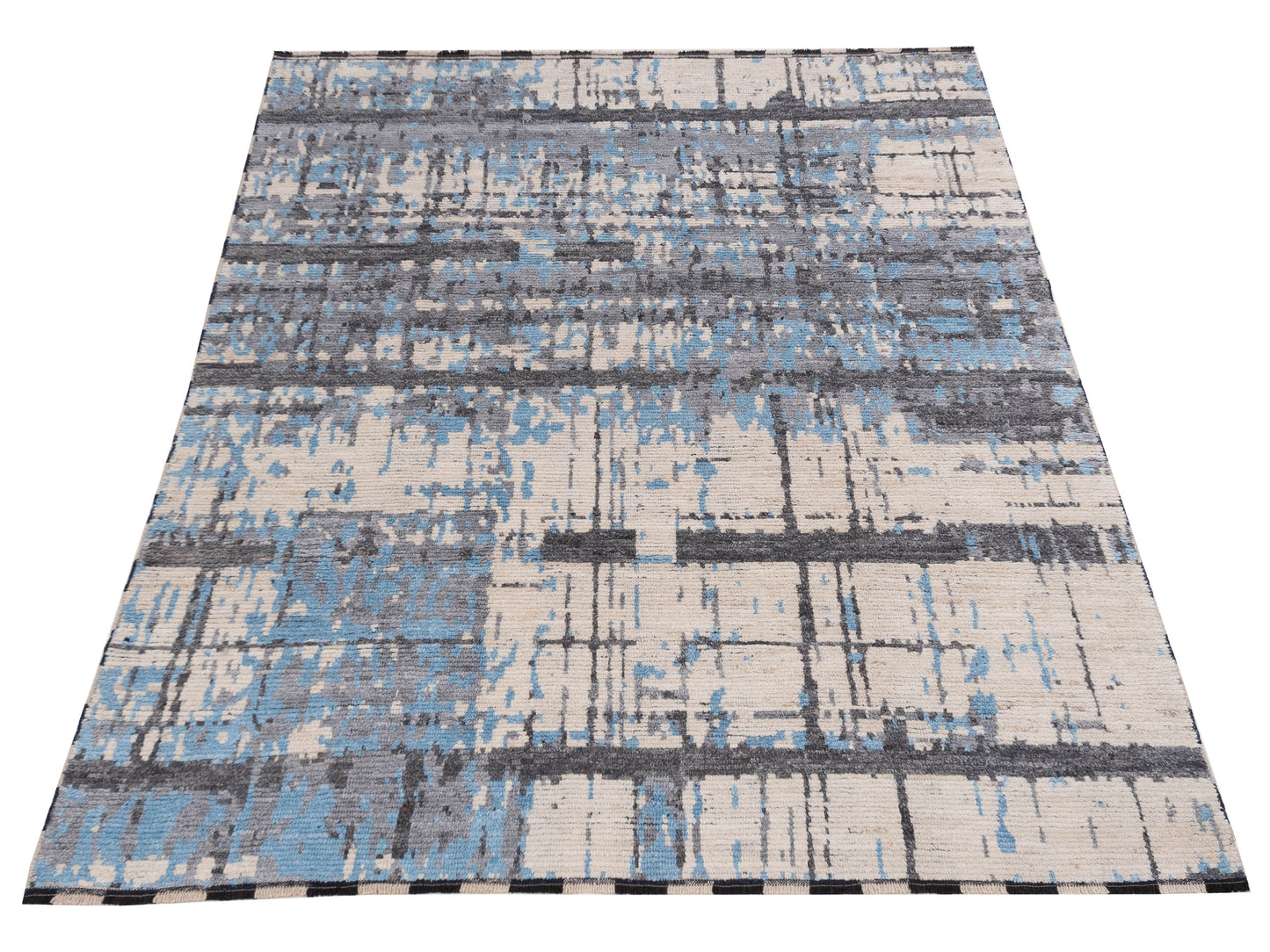 Atlas 150446 Ivory Gray 7.10x9.9 Hand Knotted Rug