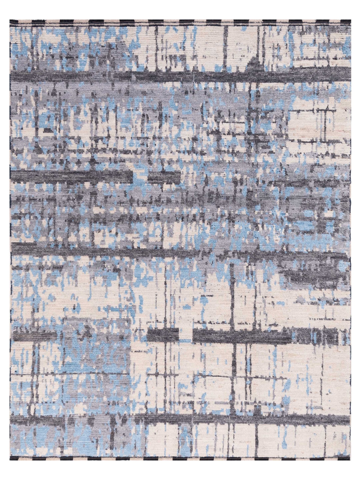 Atlas 150446 Ivory Gray 7.10x9.9 Hand Knotted Rug