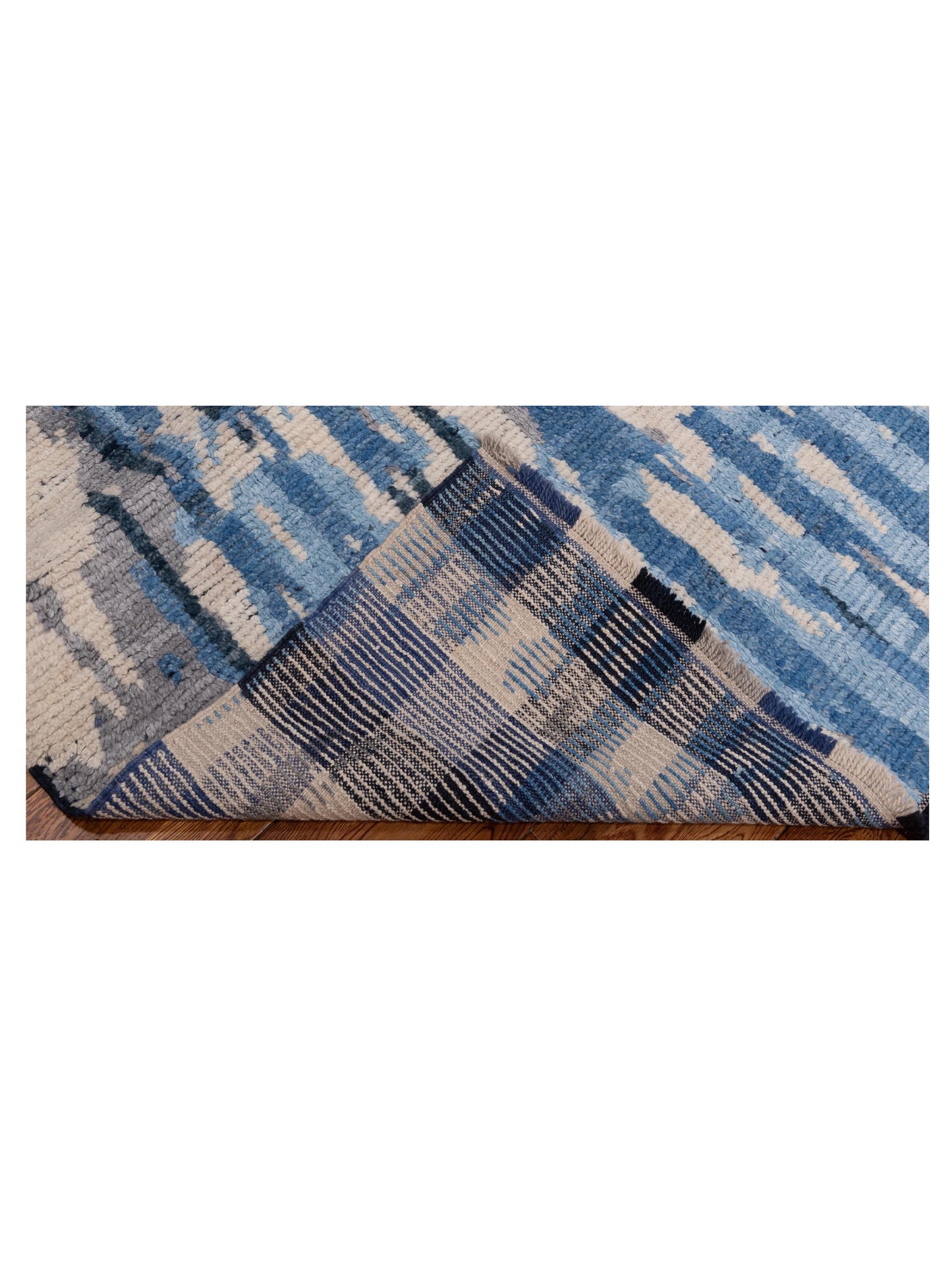 Atlas Asya Blue Ivory 8x9.10 Hand Knotted Rug