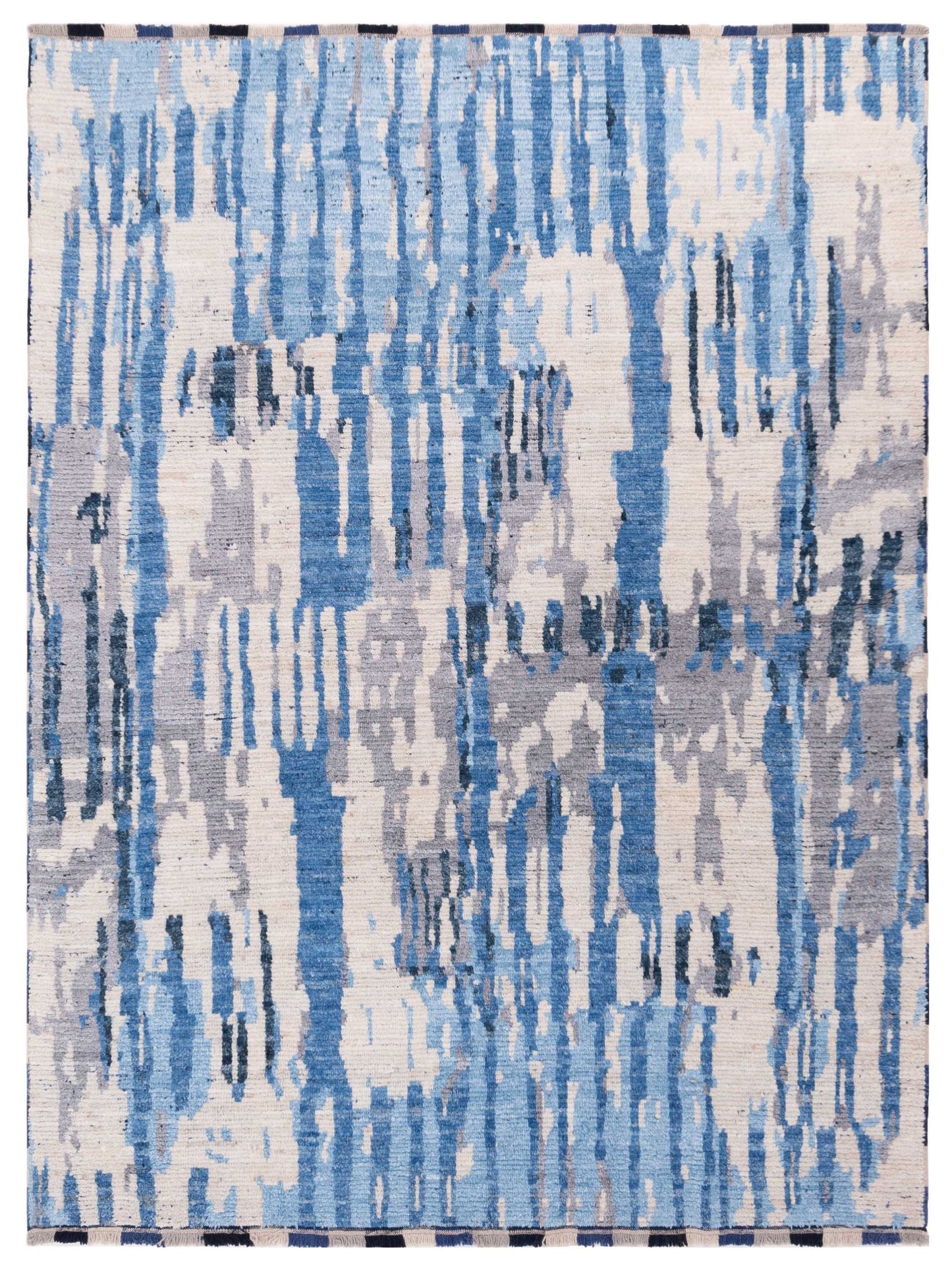 Pasha Atlas Blue Ivory Contemporary