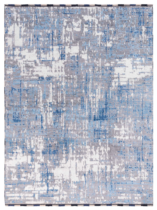 Atlas 150452 Gray Blue 8.1x9.9 Hand Knotted Rug