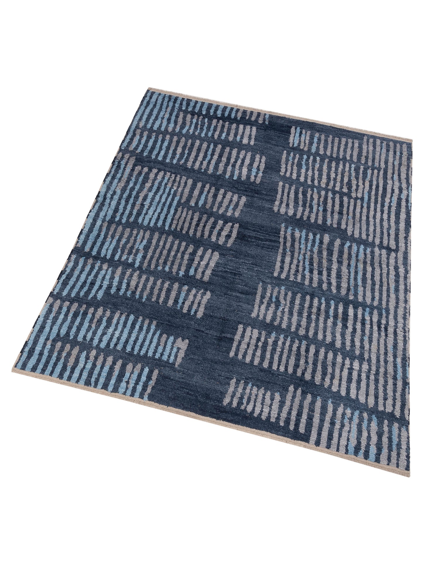 Atlas 150455 Blue Gray 7.10x9.9 Hand Knotted Rug