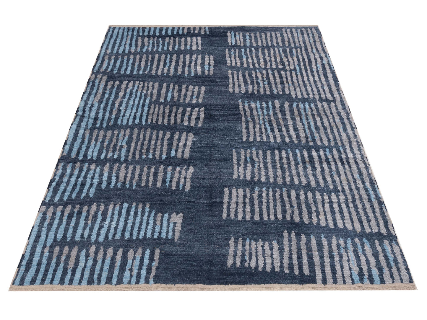 Atlas 150455 Blue Gray 7.10x9.9 Hand Knotted Rug