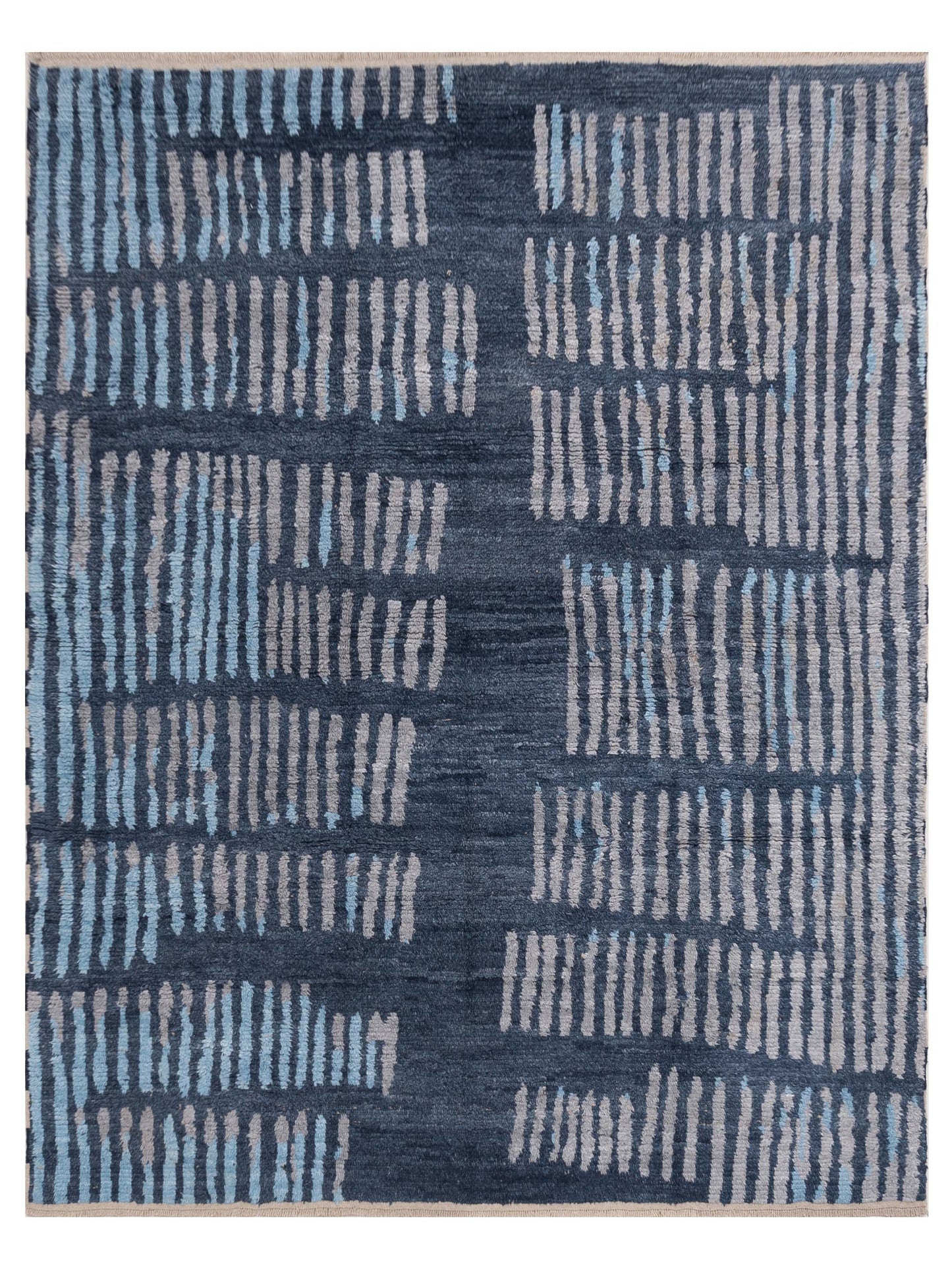 Atlas 150455 Blue Gray 7.10x9.9 Hand Knotted Rug