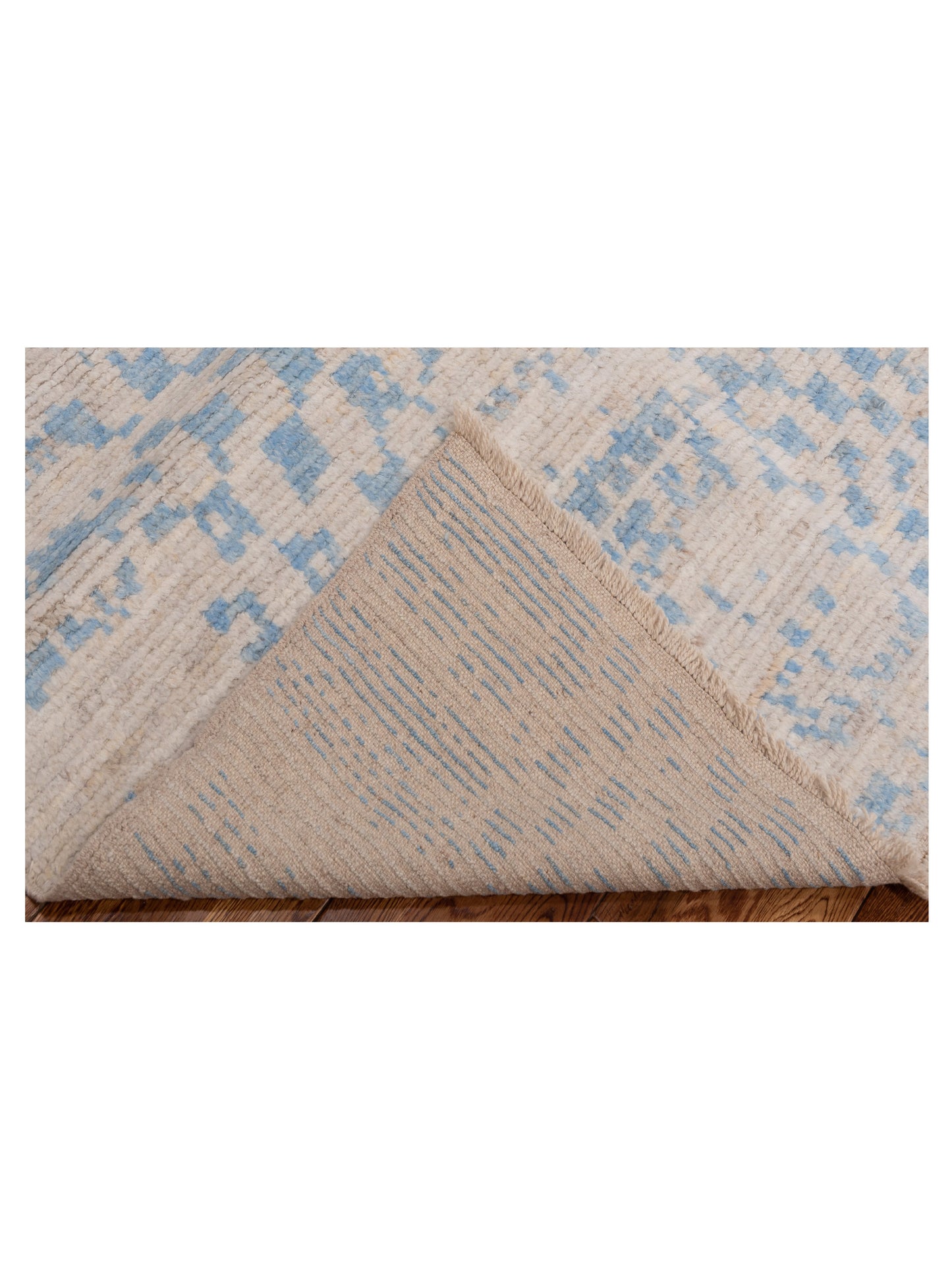 Atlas 150458 Ivory Blue 3.11x6.9 Hand Knotted Rug