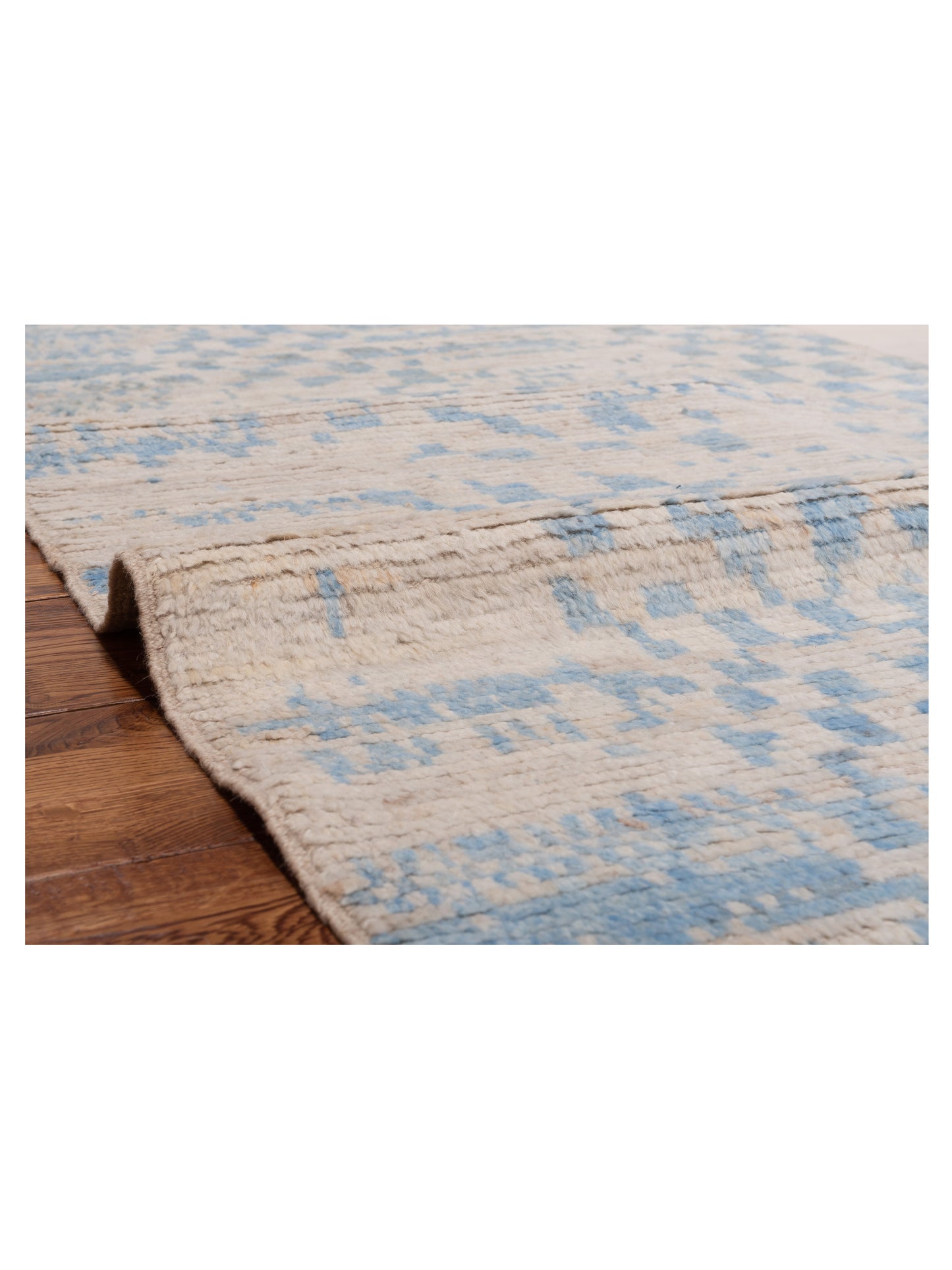 Atlas 150458 Ivory Blue 3.11x6.9 Hand Knotted Rug