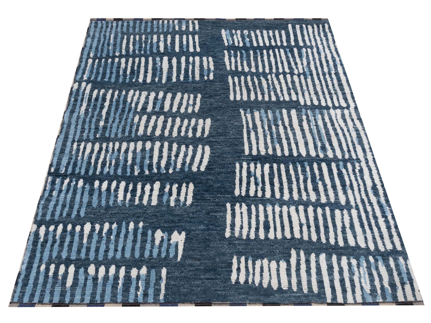Atlas 150459 Blue Ivory 8.2x9.10 Hand Knotted Rug