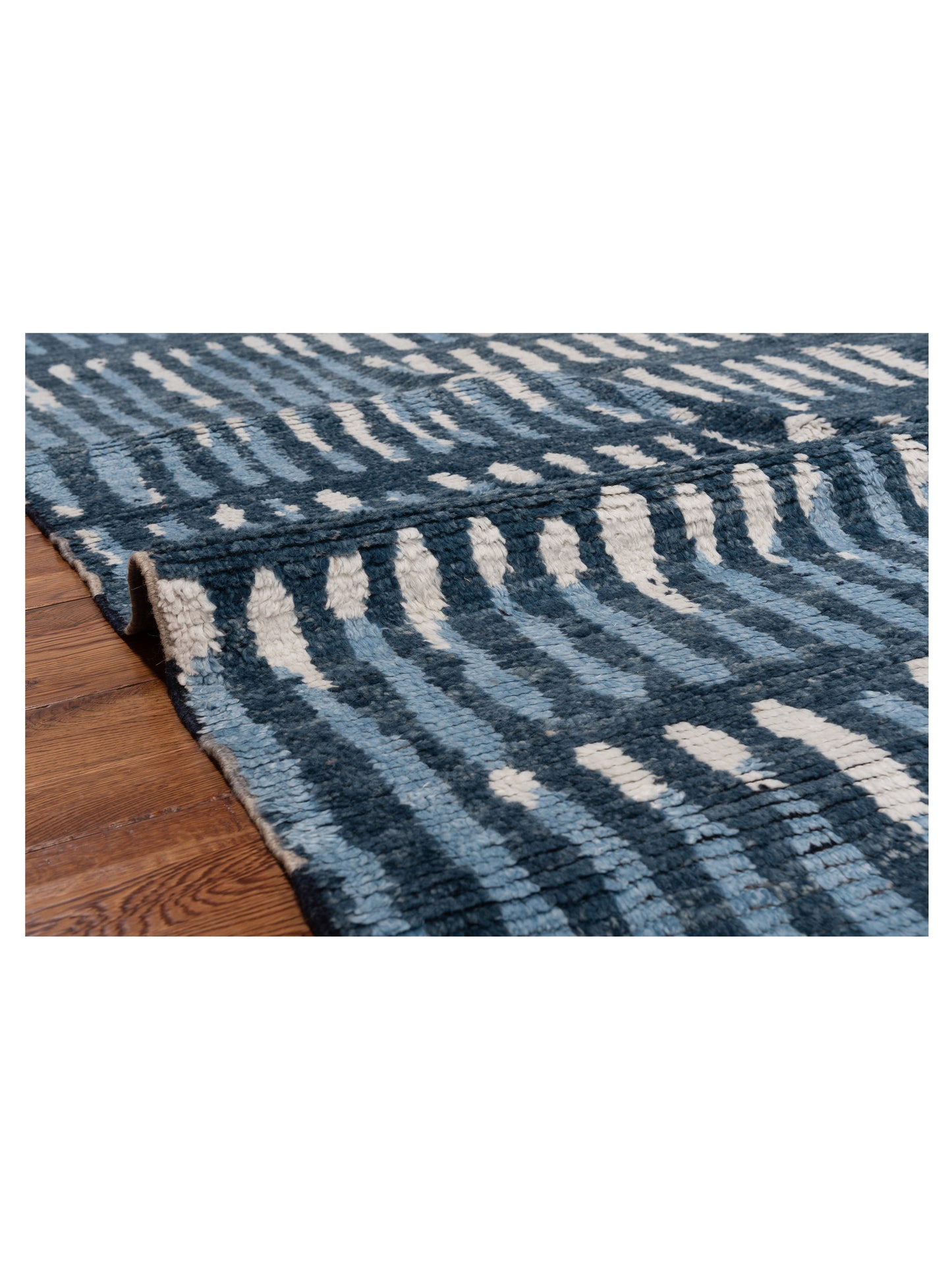 Atlas 150459 Blue Ivory 8.2x9.10 Hand Knotted Rug