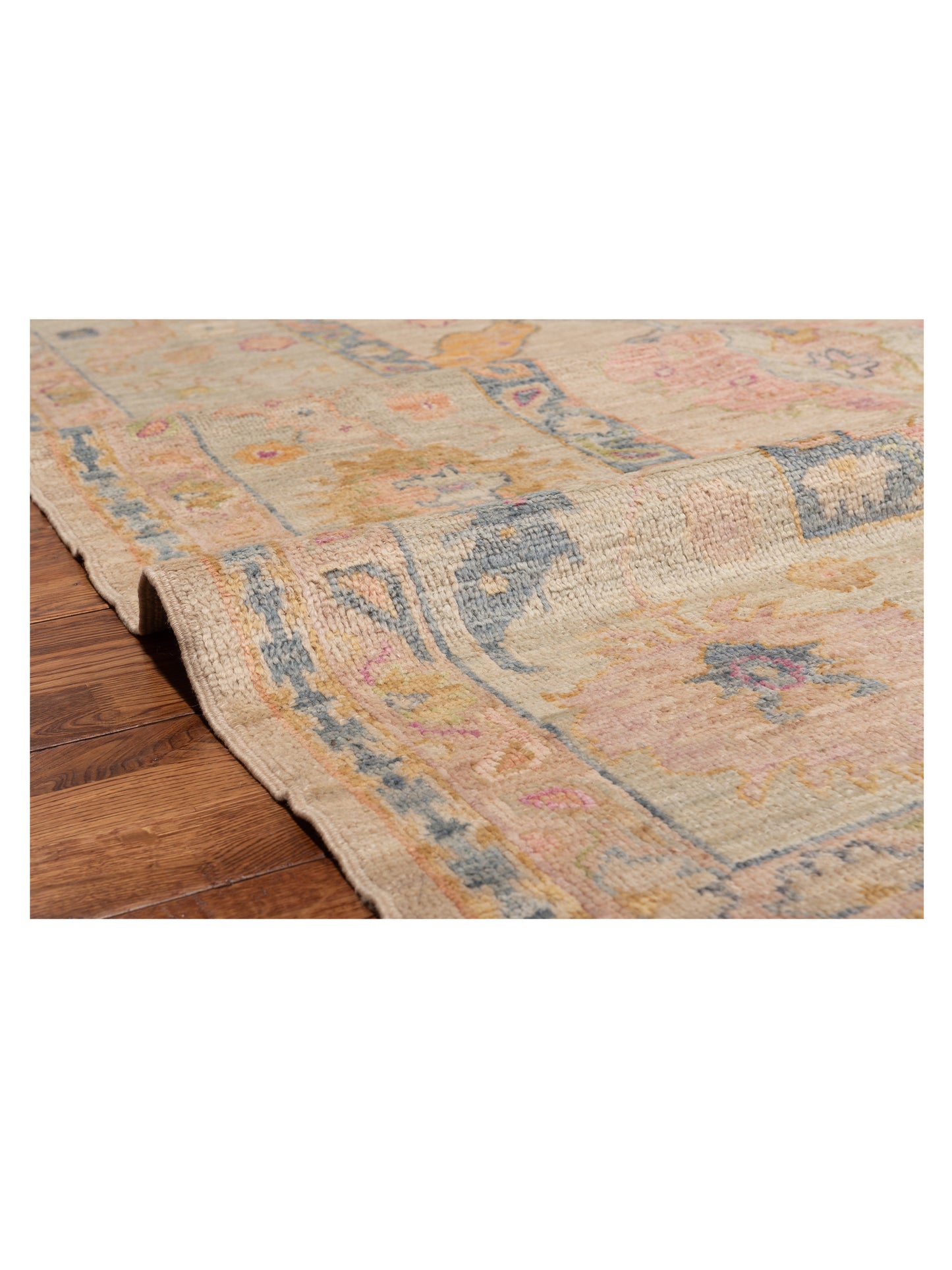 Angora Oushak 150464 Beige Green 9.8x13.7 Hand Knotted Rug