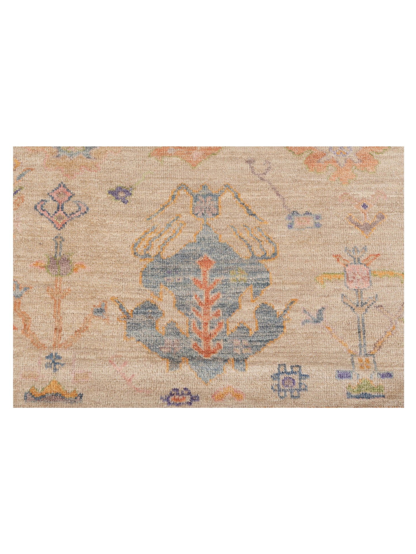 Angora Oushak 150467 Beige Beige 8.10x11.5 Hand Knotted Rug