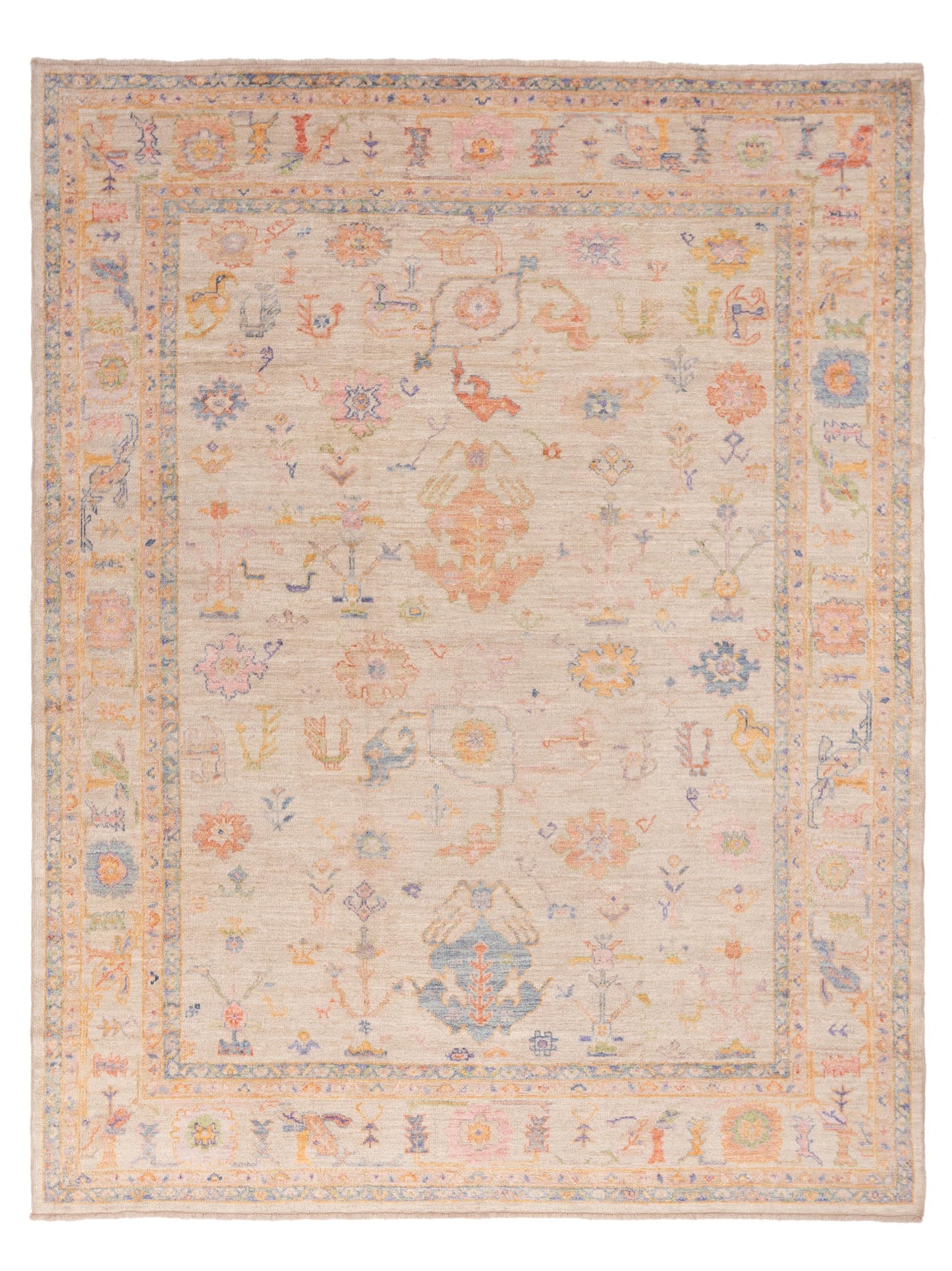 Anadol Angora Oushak Beige Beige Traditional