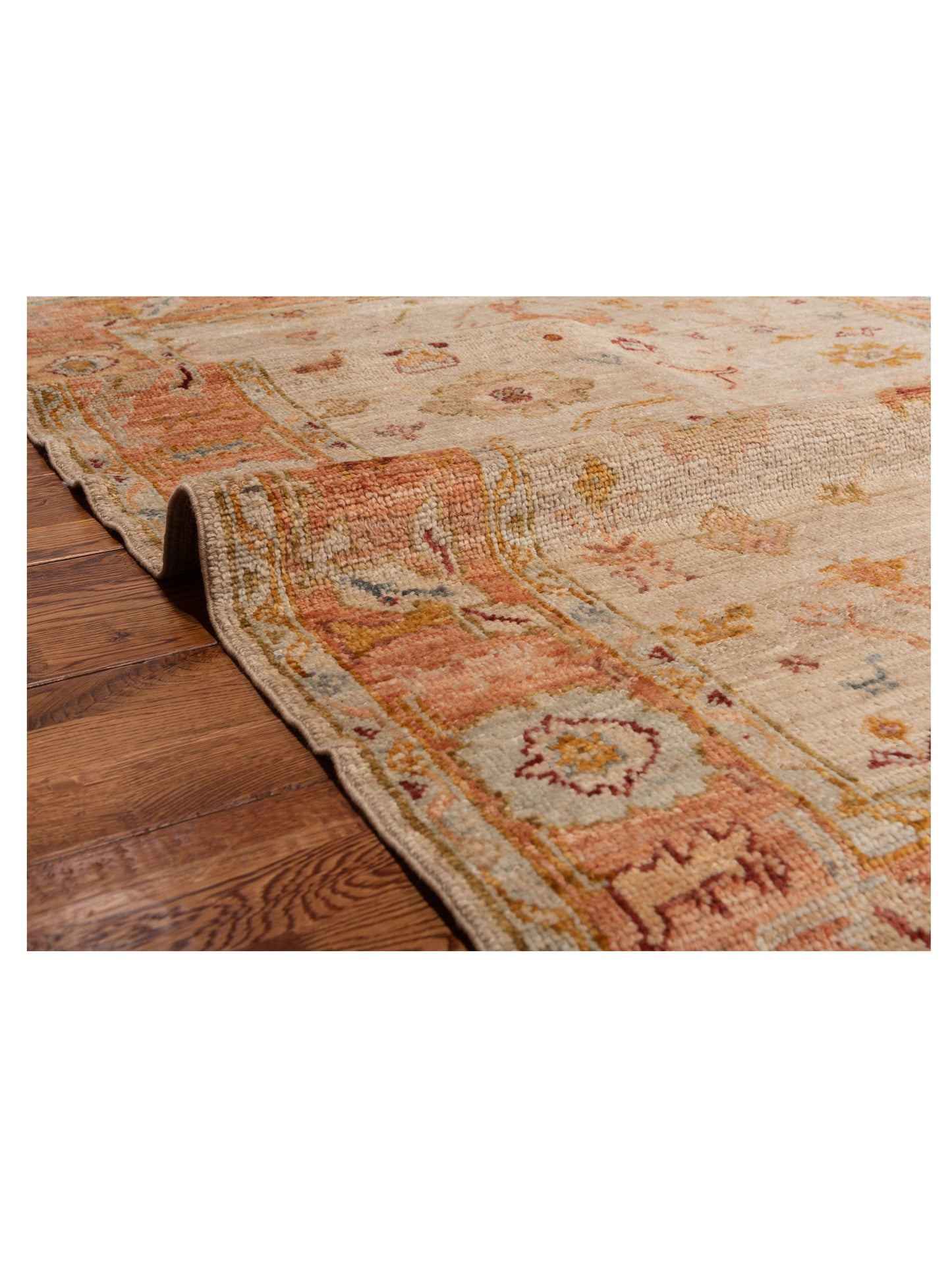 Angora Oushak 150761 Beige Pink 5.2x6.5 Hand Knotted Rug