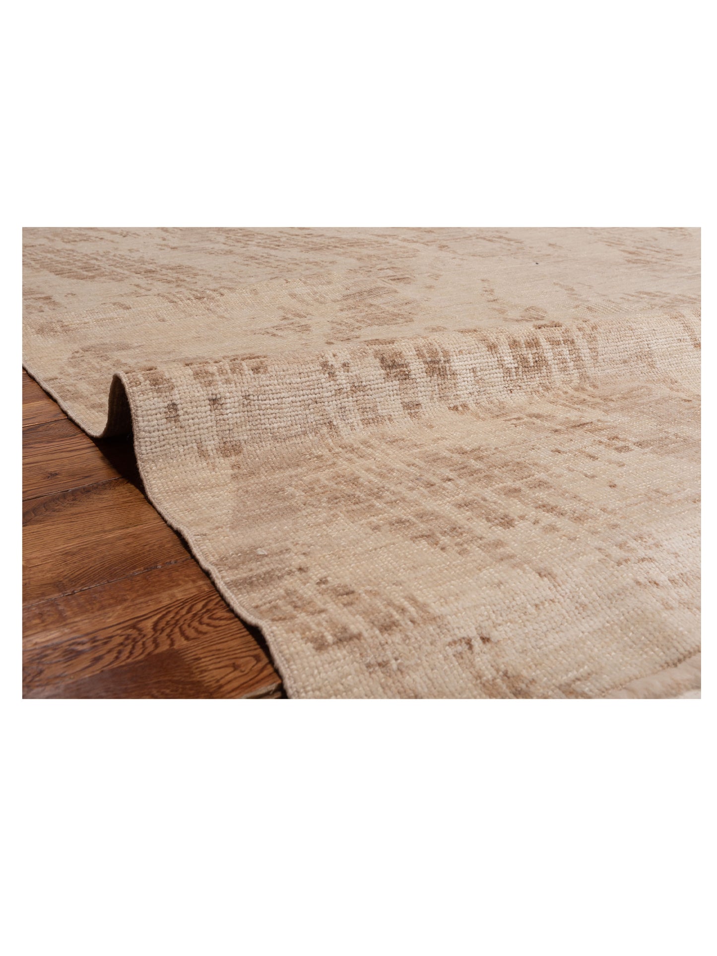 Angora Oushak 150763 Beige Brown 6.8x9.8 Hand Knotted Rug