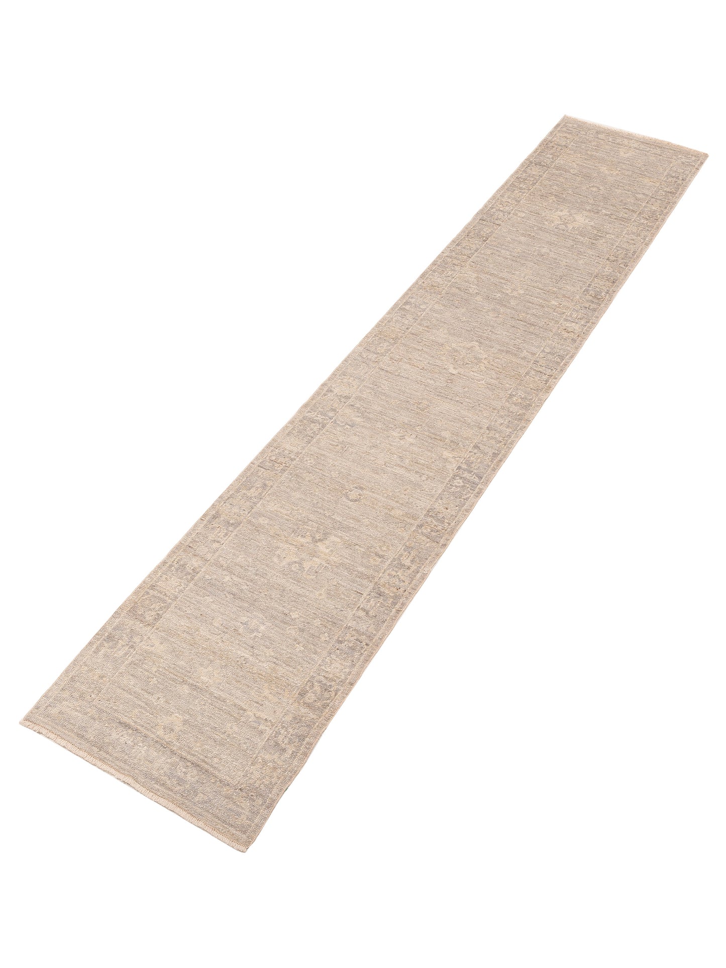 Angora Oushak 150770 Gray Gray 2.6x12.10 Hand Knotted Rug