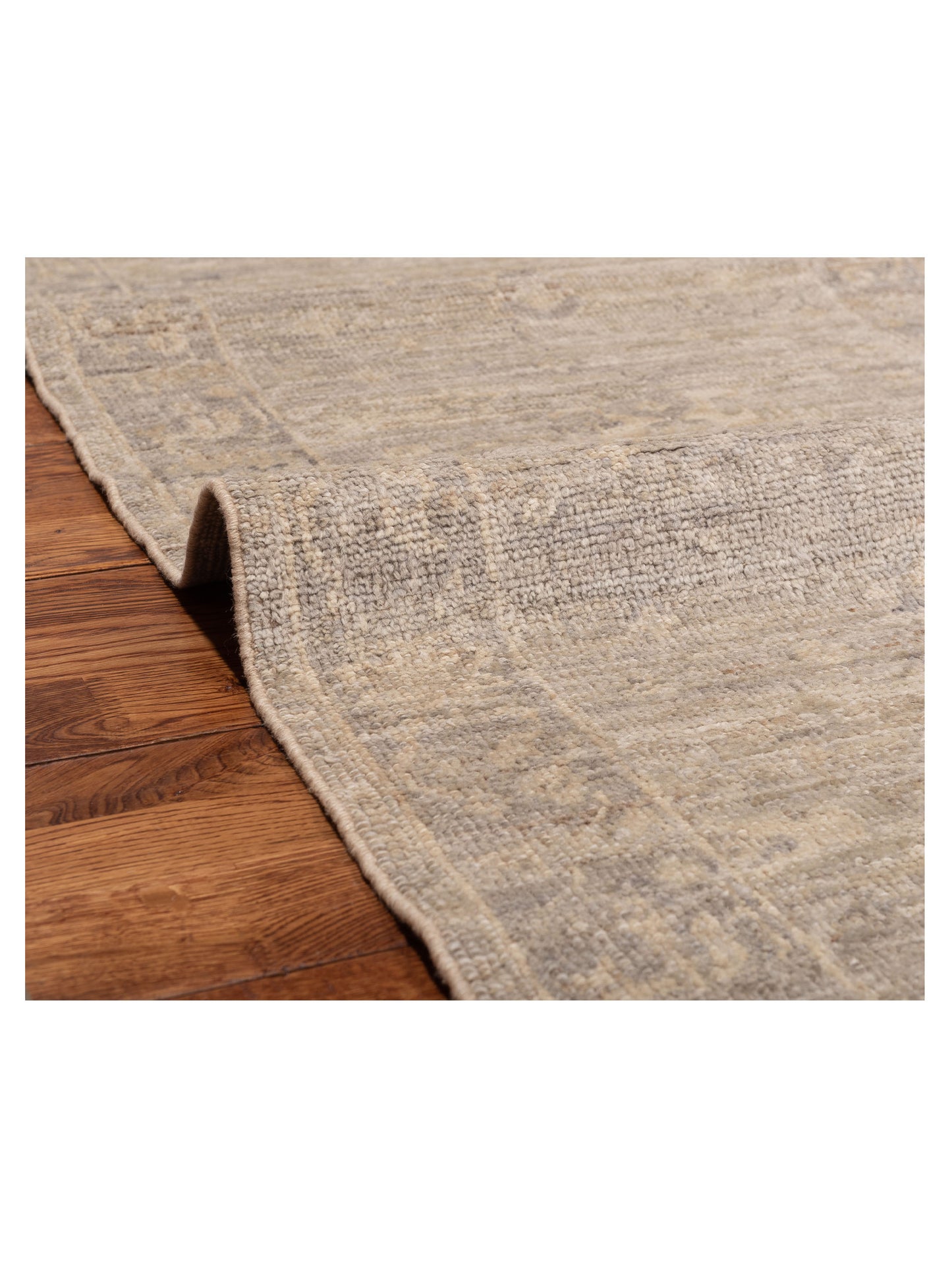 Angora Oushak 150770 Gray Gray 2.6x12.10 Hand Knotted Rug