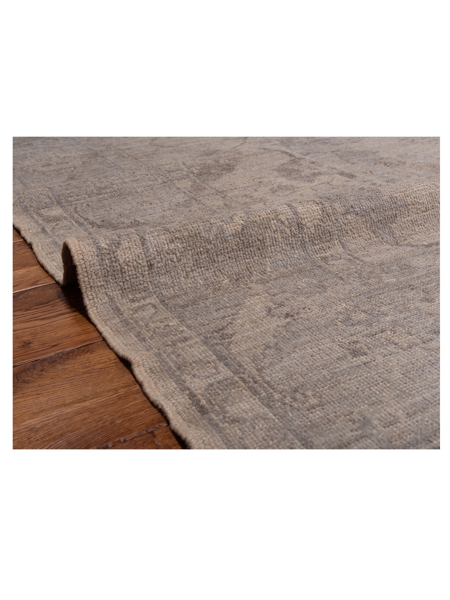 Angora Oushak 150773 Silver Gray 7.9x10 Hand Knotted Rug