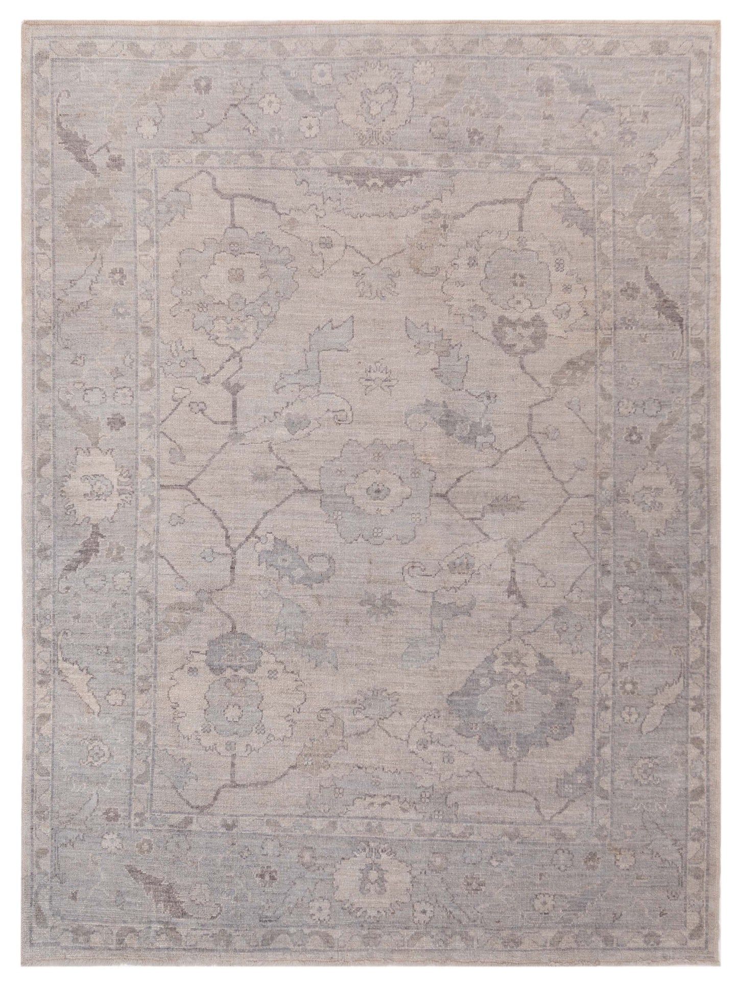 Anadol Angora Oushak Silver Gray Traditional