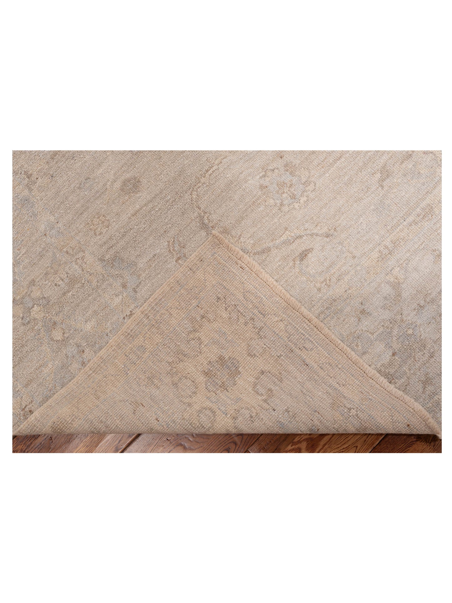 Angora Oushak 150985 Ivory Silver 7.10x9.6 Hand Knotted Rug