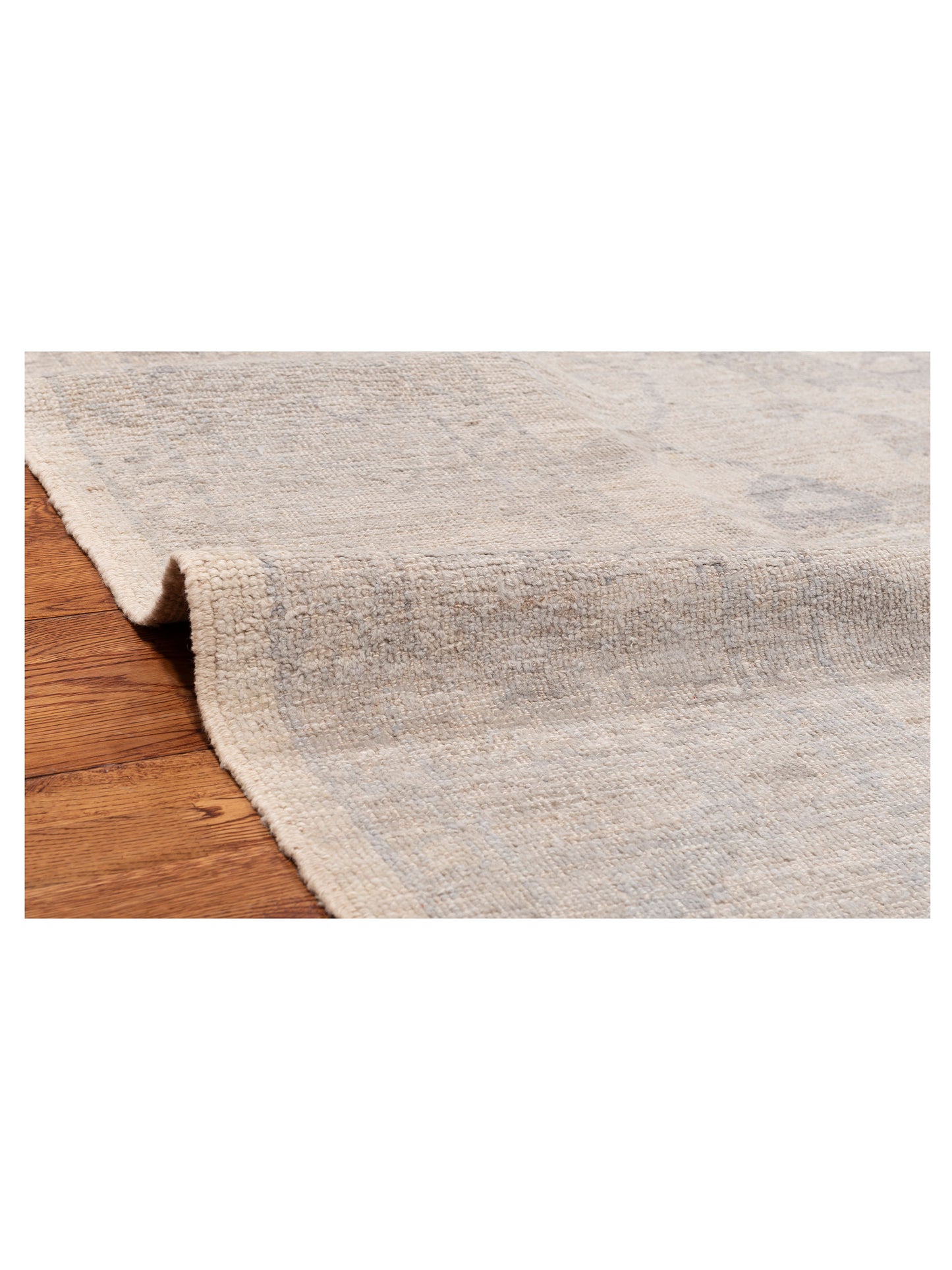 Angora Oushak 150988 Ivory Gray 8.1x9.8 Hand Knotted Rug