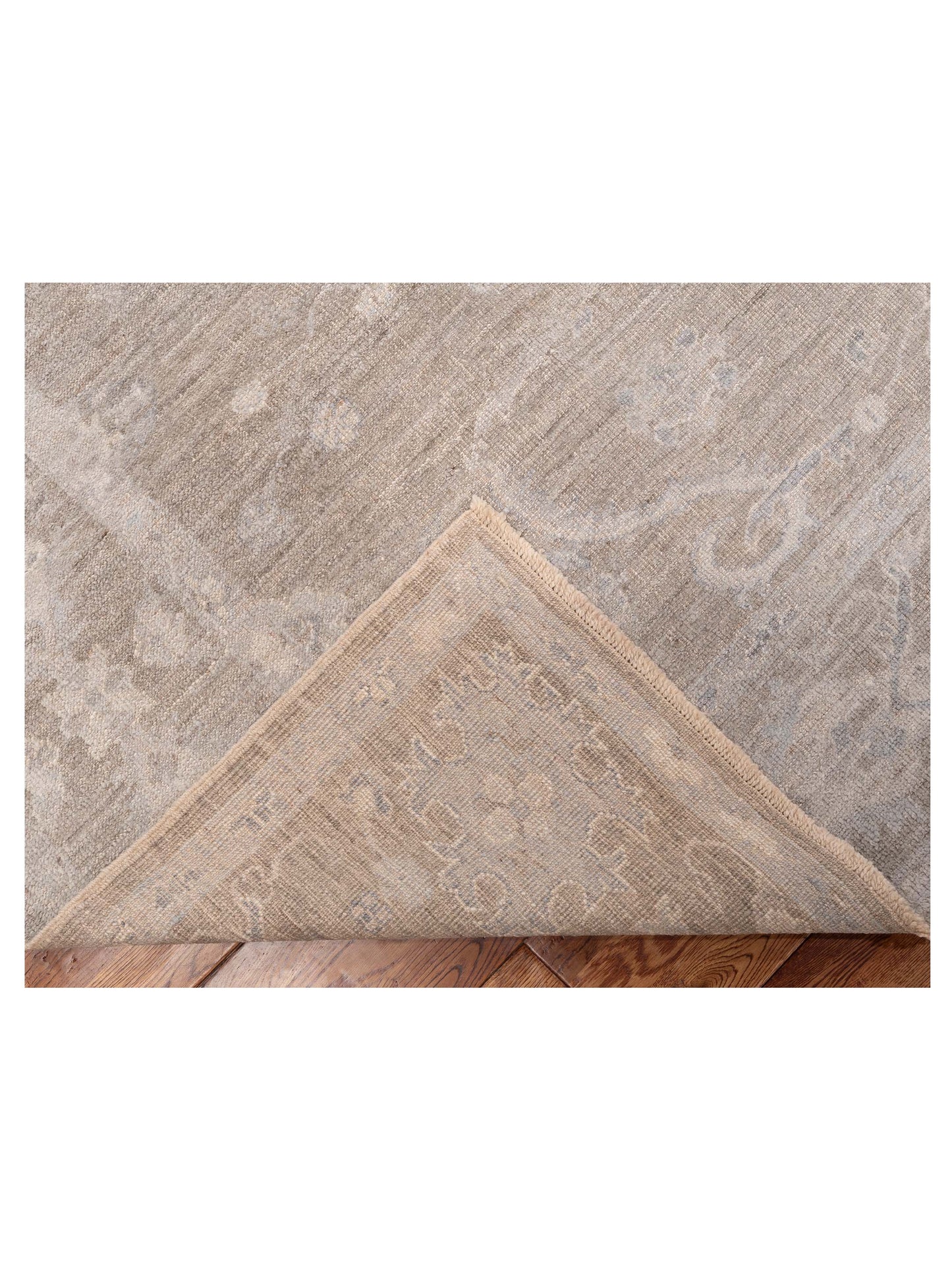 Angora Oushak 150989 Light Green Light Green 7.9x9.2 Hand Knotted Rug