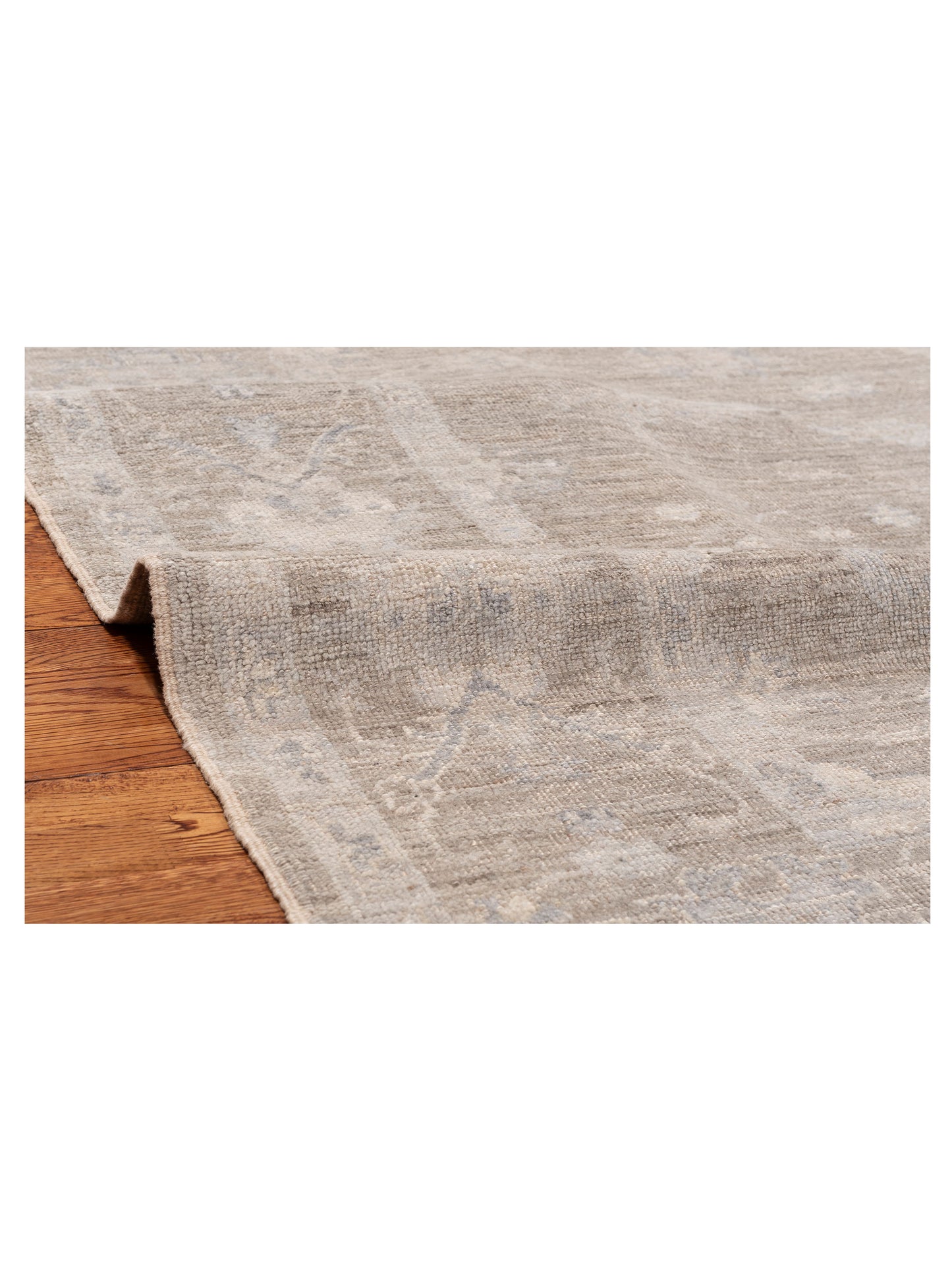 Angora Oushak 150989 Light Green Light Green 7.9x9.2 Hand Knotted Rug