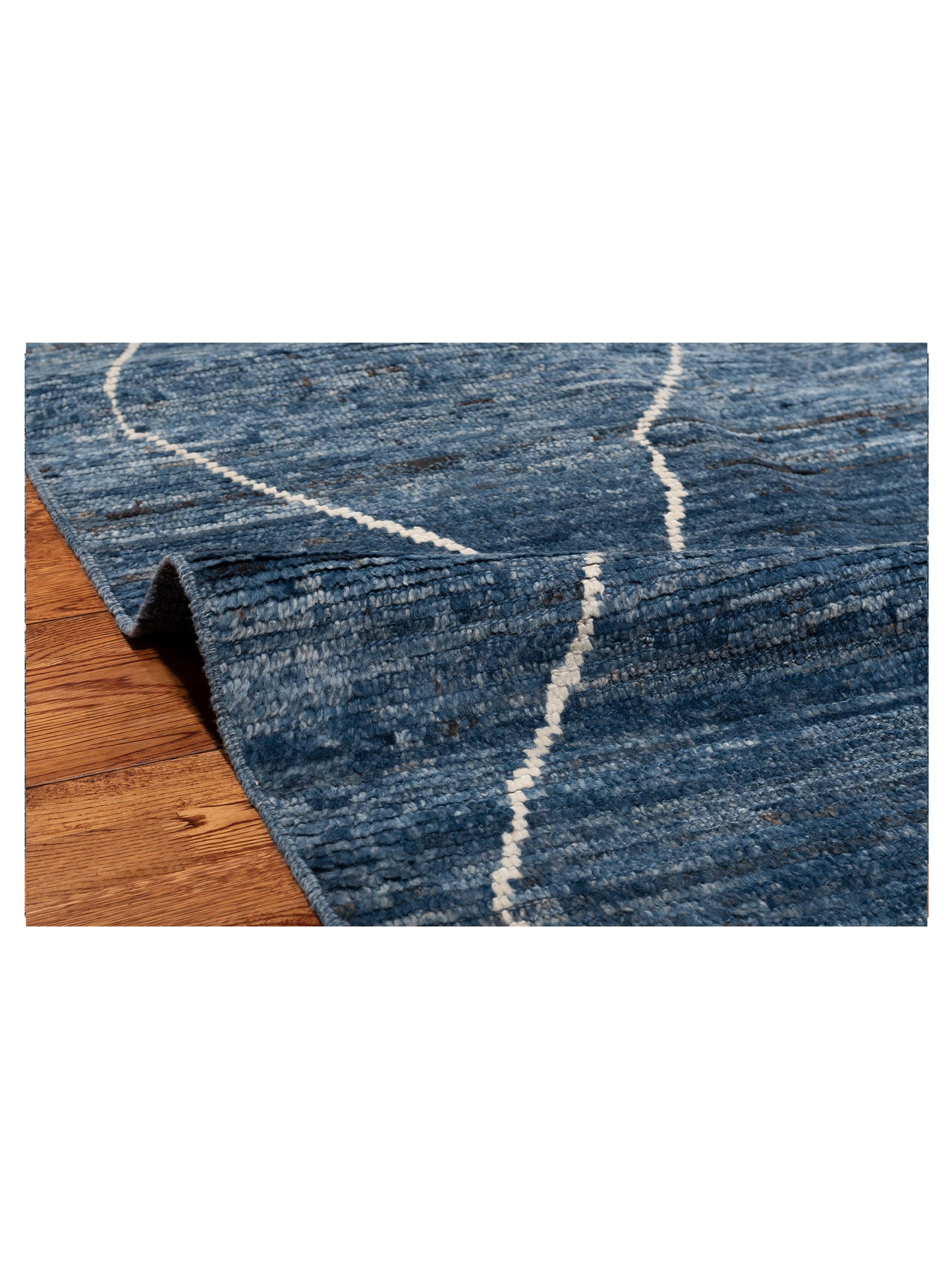Berber Efes Indigo Ivory 9.2x11.3 Hand Knotted Rug