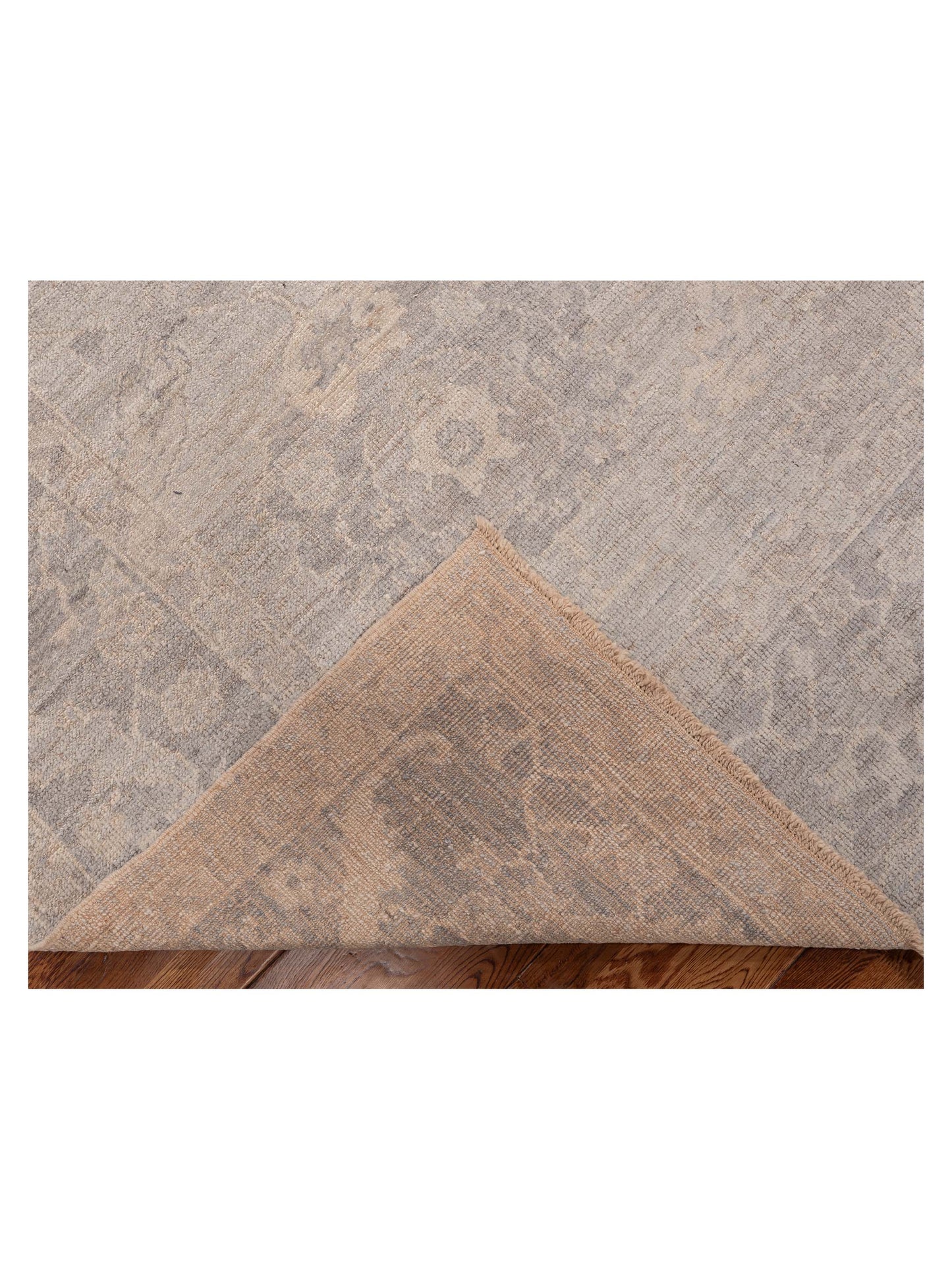 Angora Oushak 151009 Silver Gray 8.5x9.3 Hand Knotted Rug