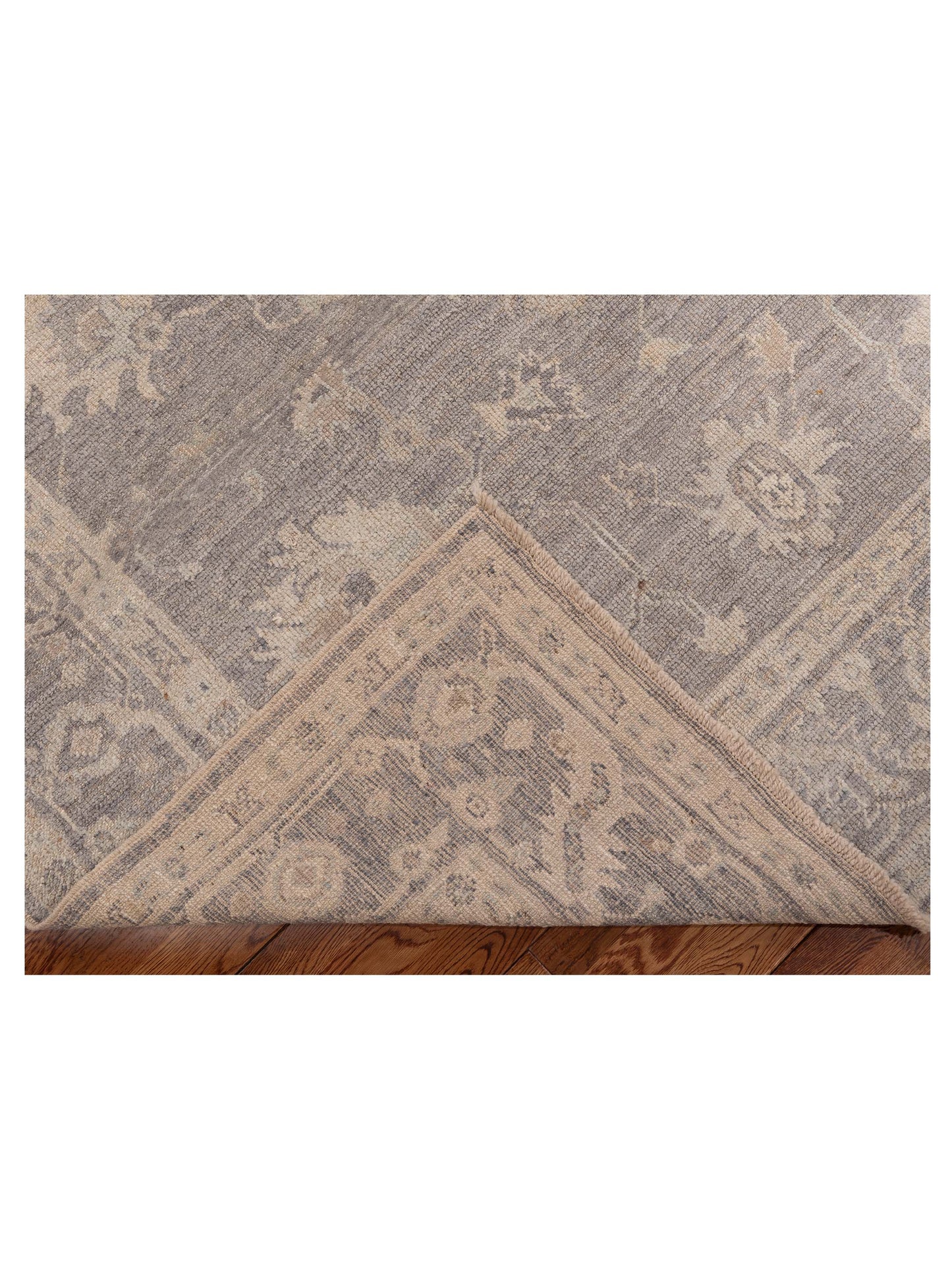 Angora Oushak 151011 Gray Gray 6.2x11.11 Hand Knotted Rug