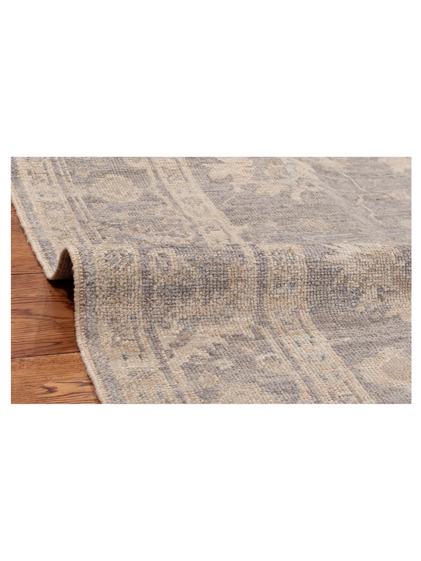 Angora Oushak 151011 Gray Gray 6.2x11.11 Hand Knotted Rug