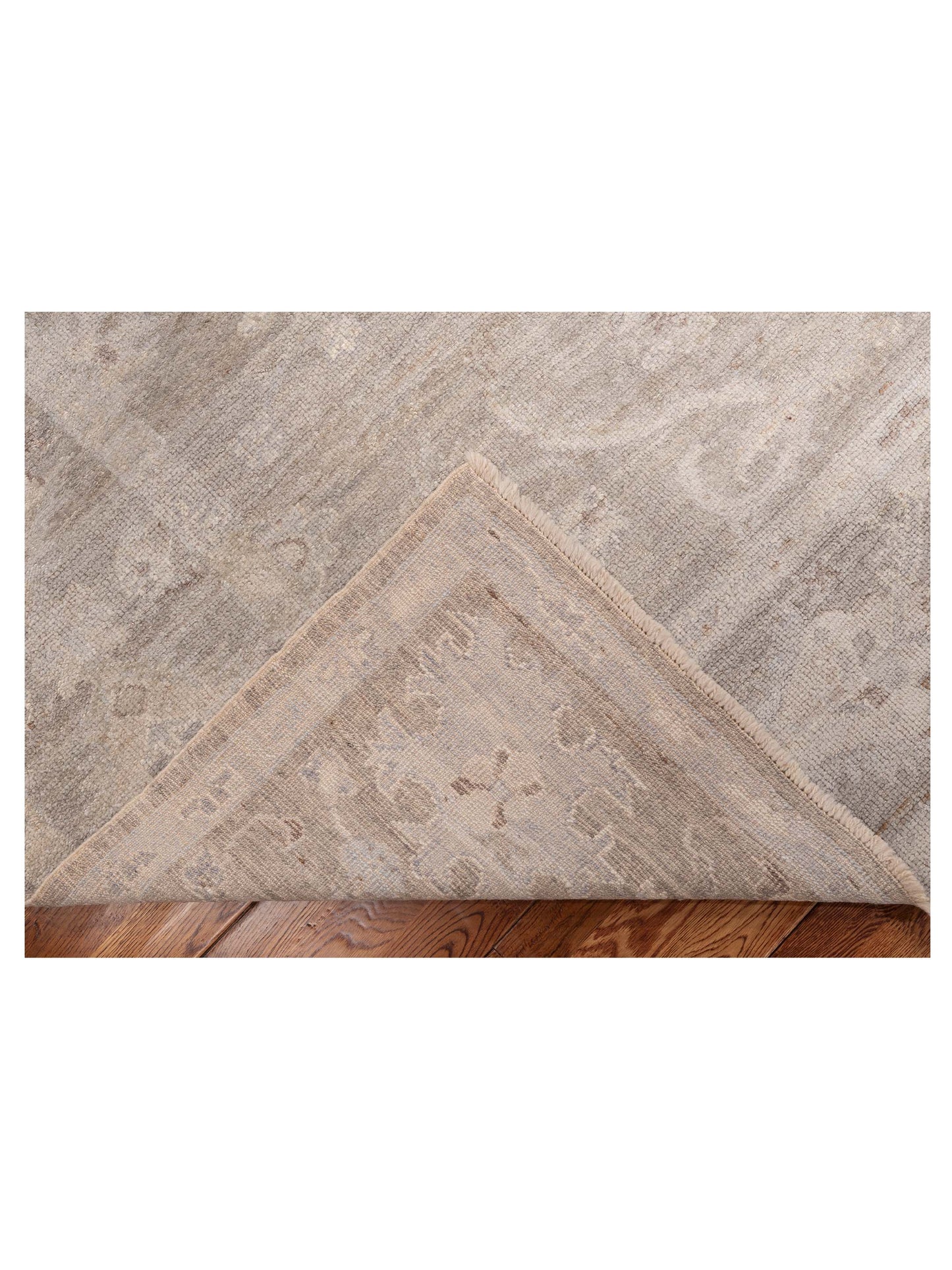 Angora Oushak 151020 Light Green Light Green 8x8.10 Hand Knotted Rug