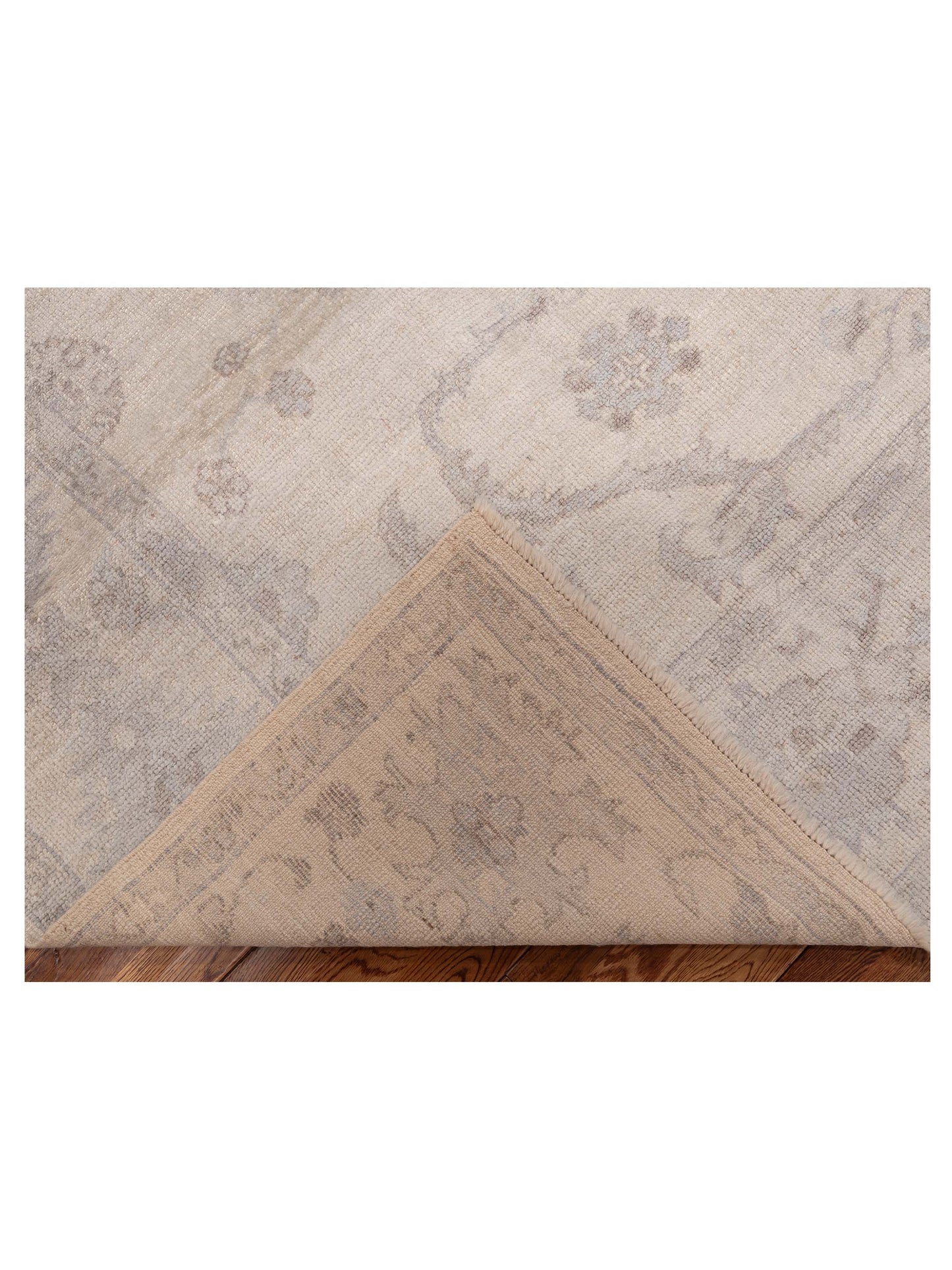 Angora Oushak 151028 Ivory Ivory 7.11x9.7 Hand Knotted Rug