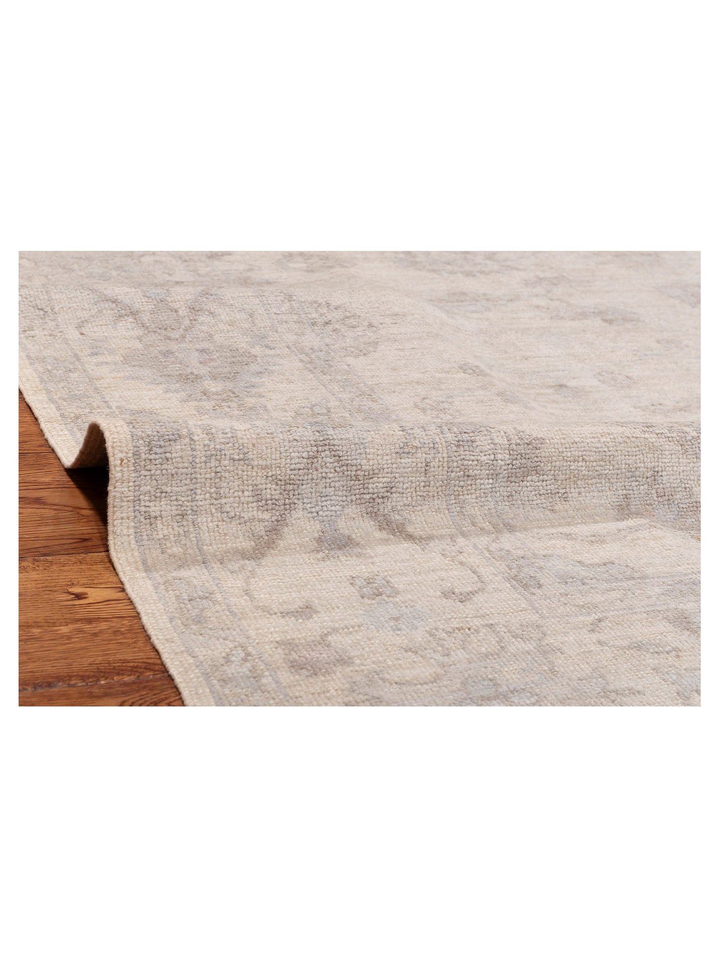 Angora Oushak 151028 Ivory Ivory 7.11x9.7 Hand Knotted Rug