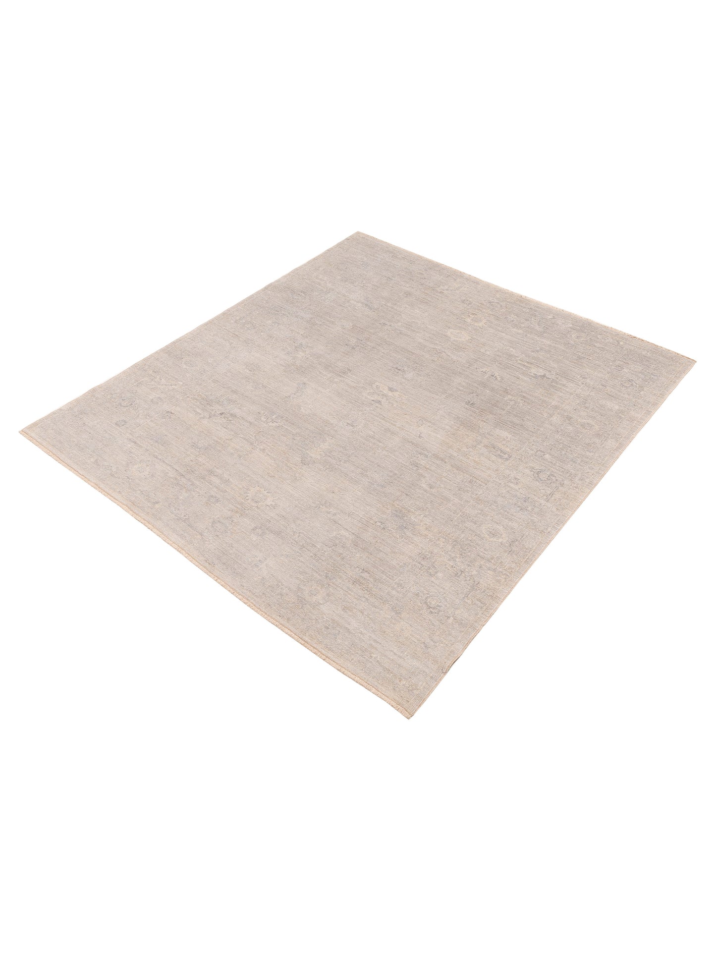 Angora Oushak 151037 Gray Gray 7.9x8.7 Hand Knotted Rug