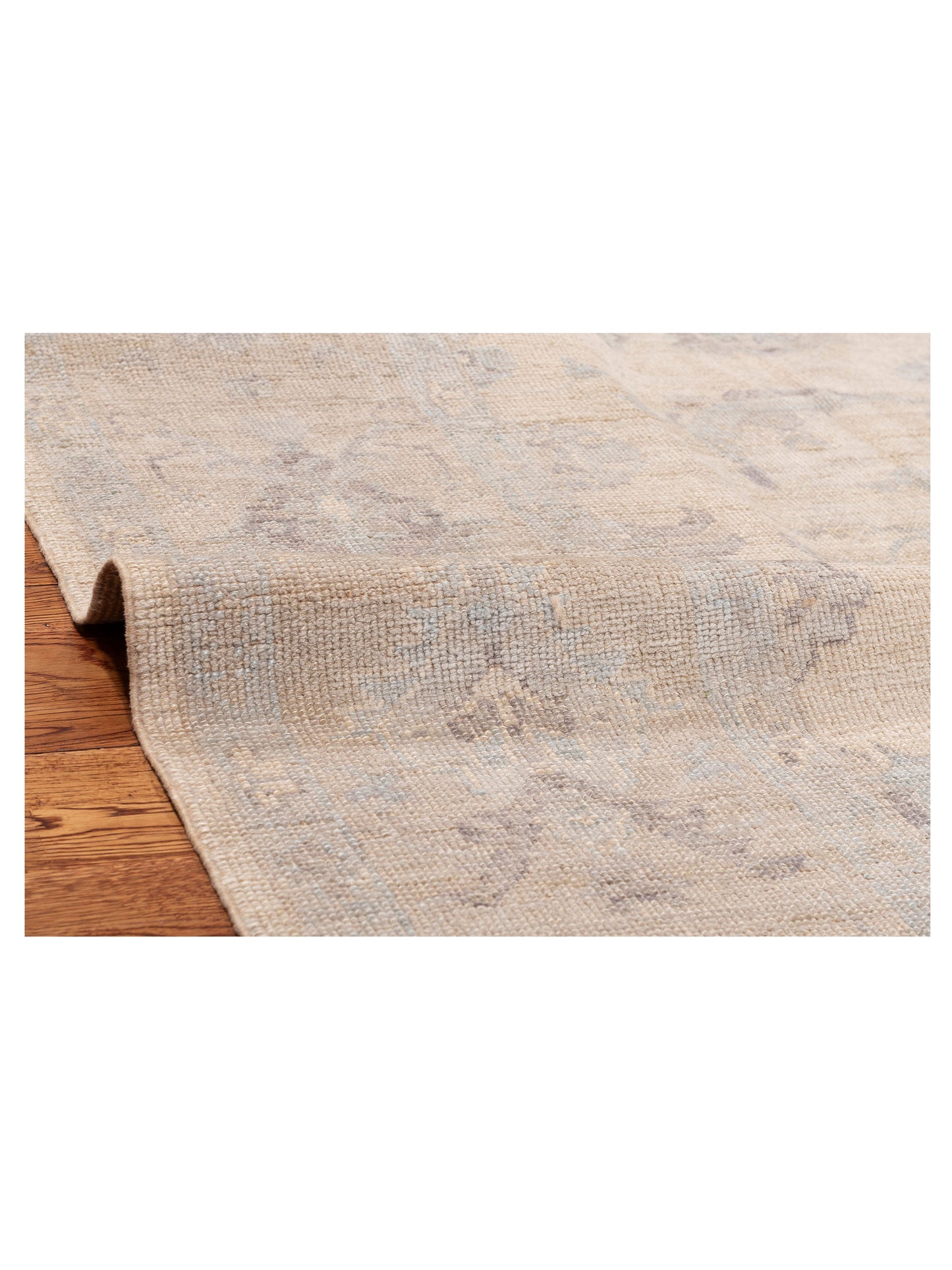 Angora Oushak 151038 Ivory Silver 8x9.2 Hand Knotted Rug