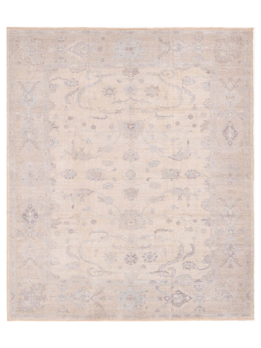 Anadol Angora Oushak  Ivory Silver Traditional