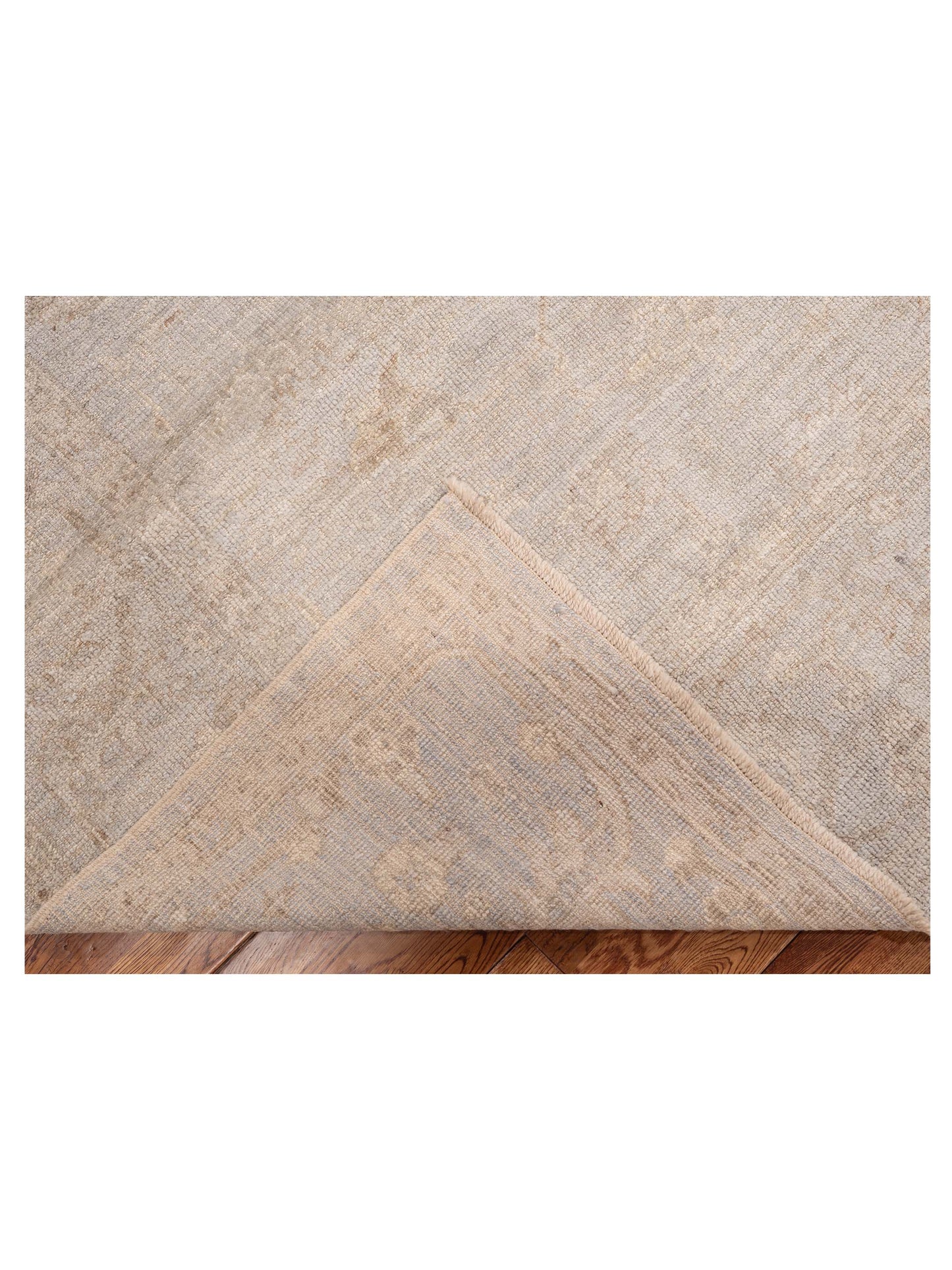 Angora Oushak 151046 Silver Silver 8.2x9.5 Hand Knotted Rug