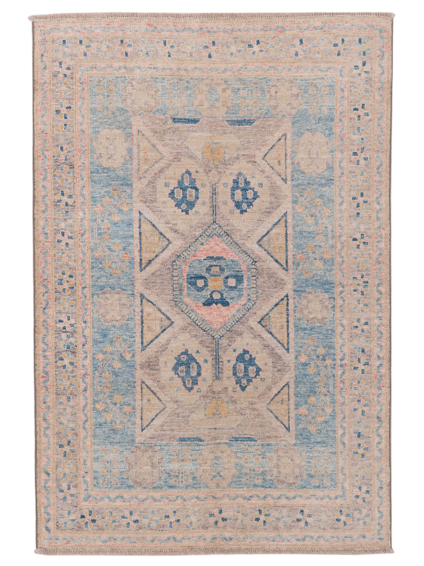 Pasha Anadol Oushak Brown Blue Traditional