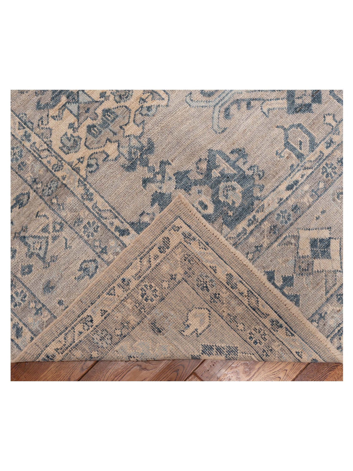 Angora Oushak 151106 Gray Gray 10x13.6 Hand Knotted Rug