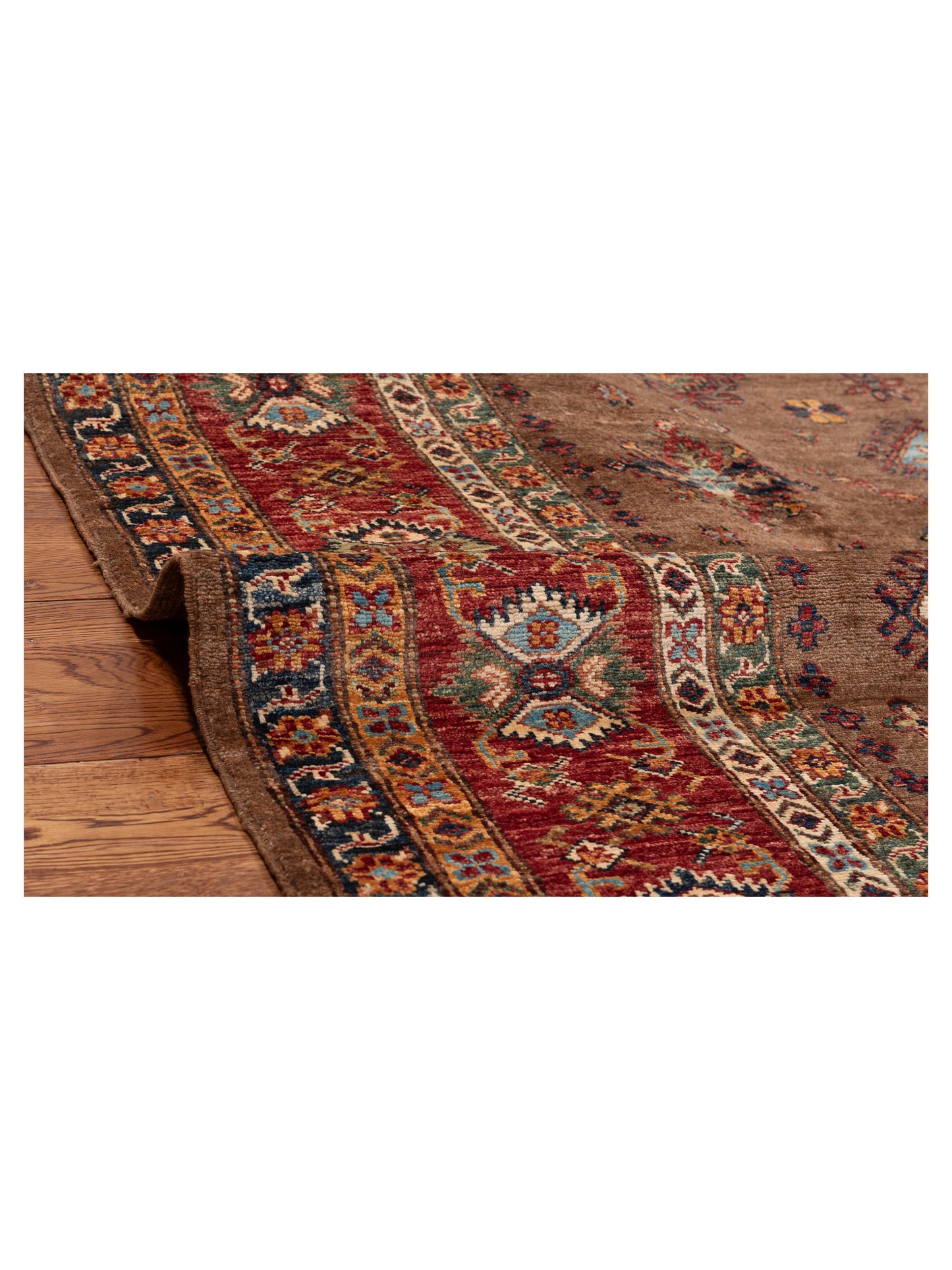 Kars 151277 Brown Red 8.2x10.2 Hand Knotted Rug