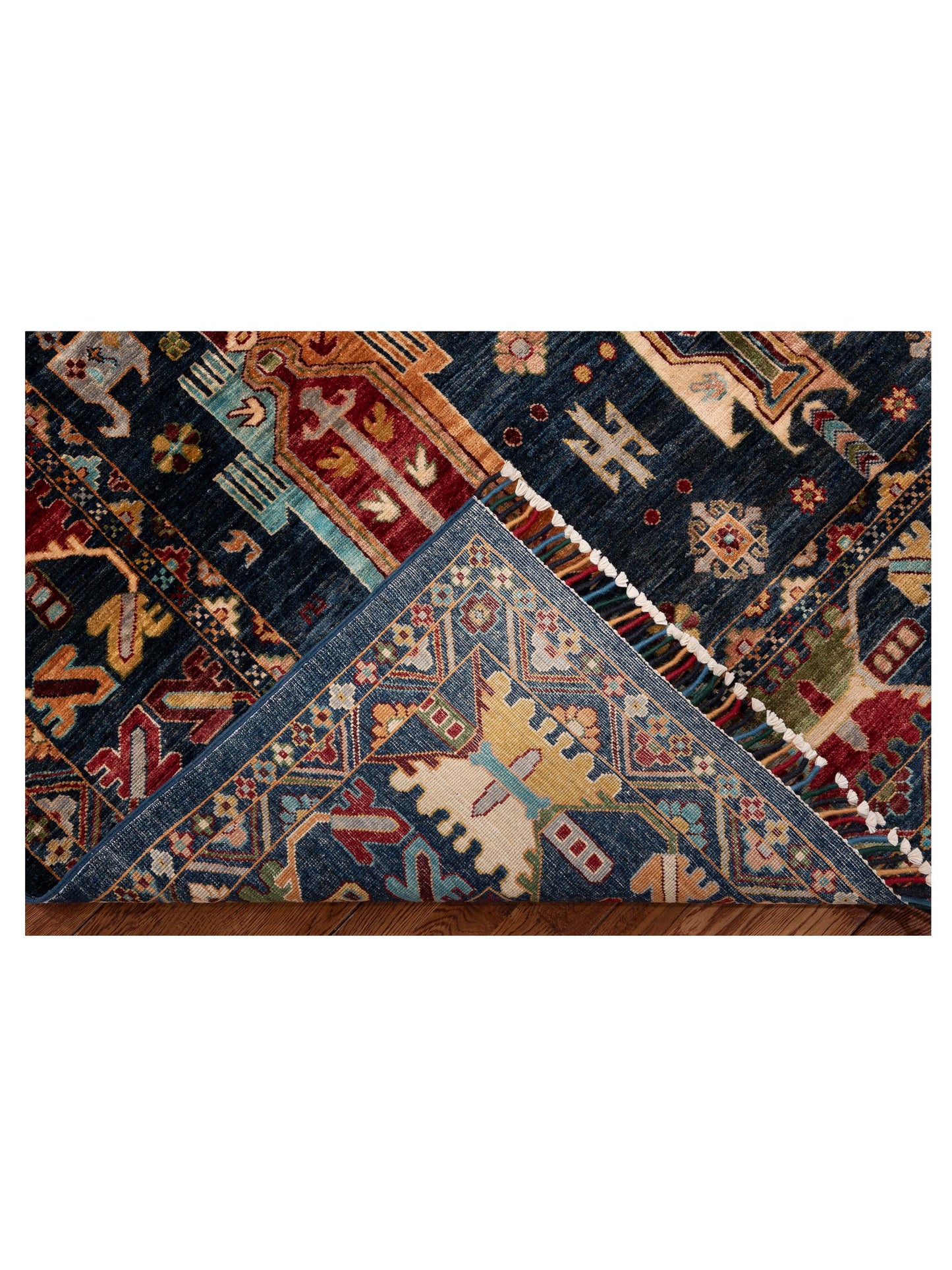 Horosan 151309 Blue Blue 6.9x9.11 Hand Knotted Rug