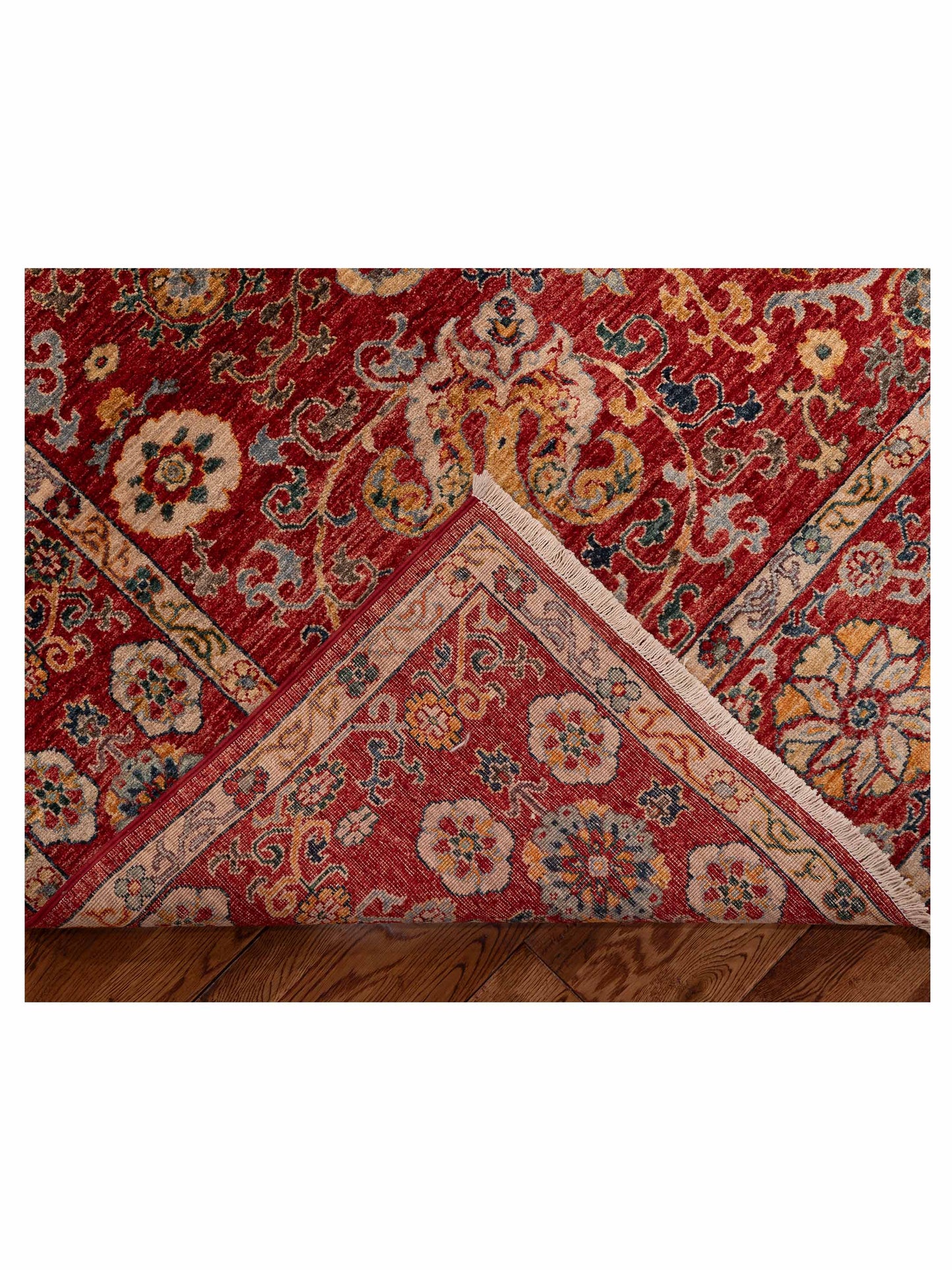 Sultan 151341 Red Red 8x9.7 Hand Knotted Rug