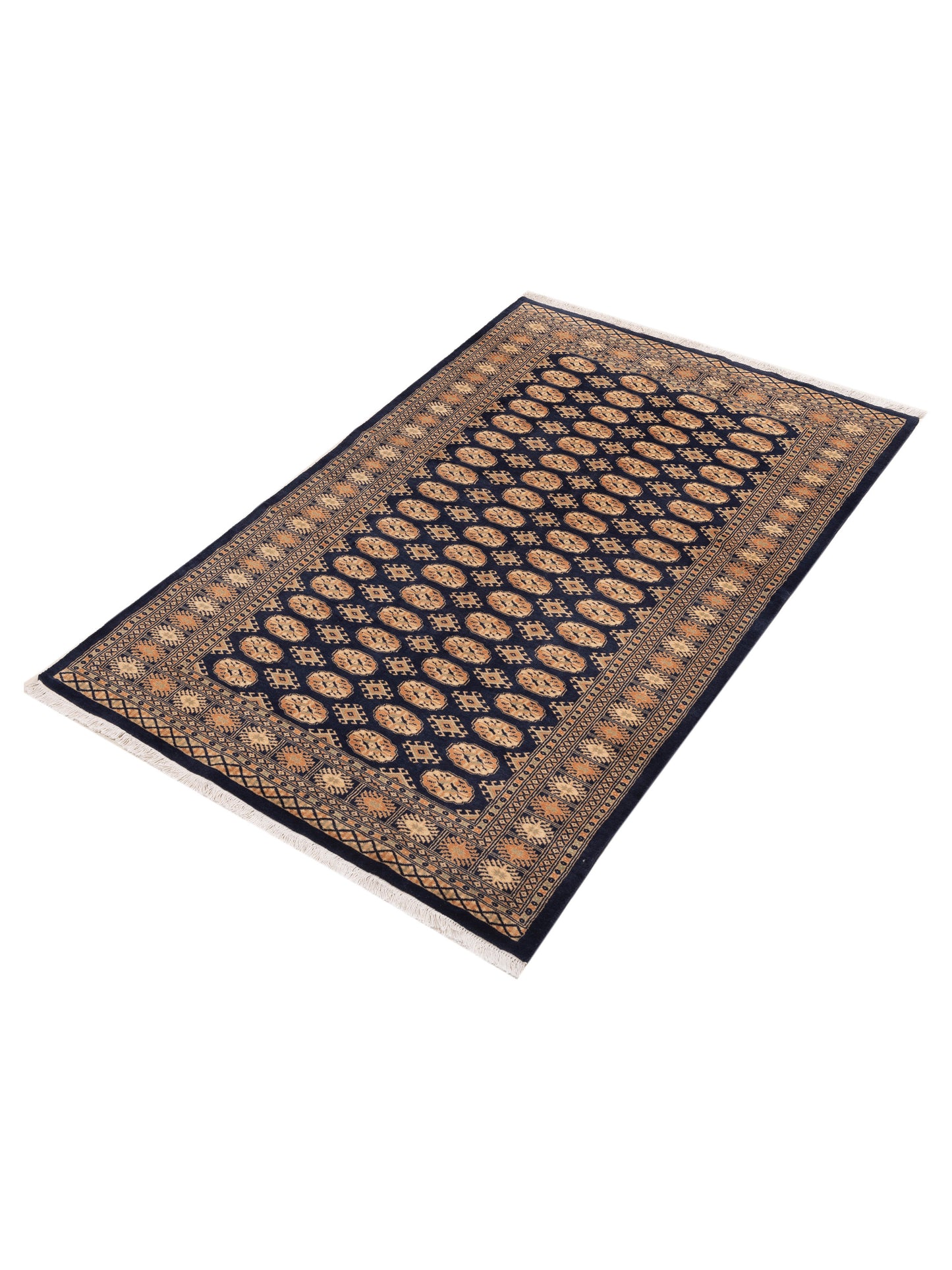 Bokhara 151396 Dark Blue Dark Blue 5.1x8.2 Hand Knotted Rug