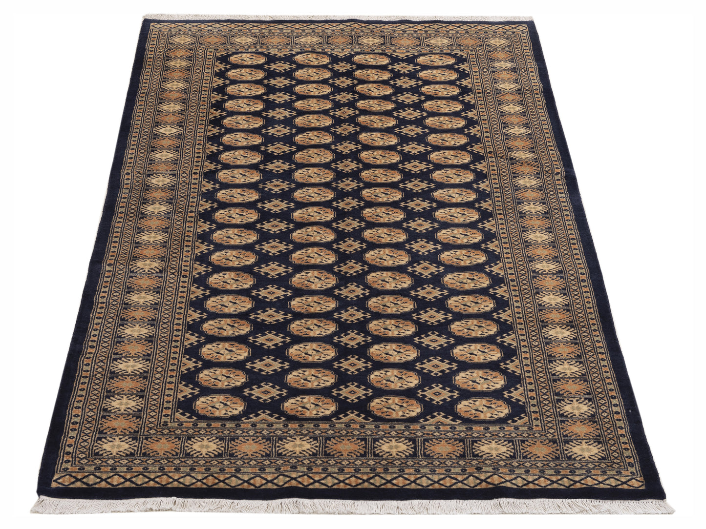 Bokhara 151396 Dark Blue Dark Blue 5.1x8.2 Hand Knotted Rug