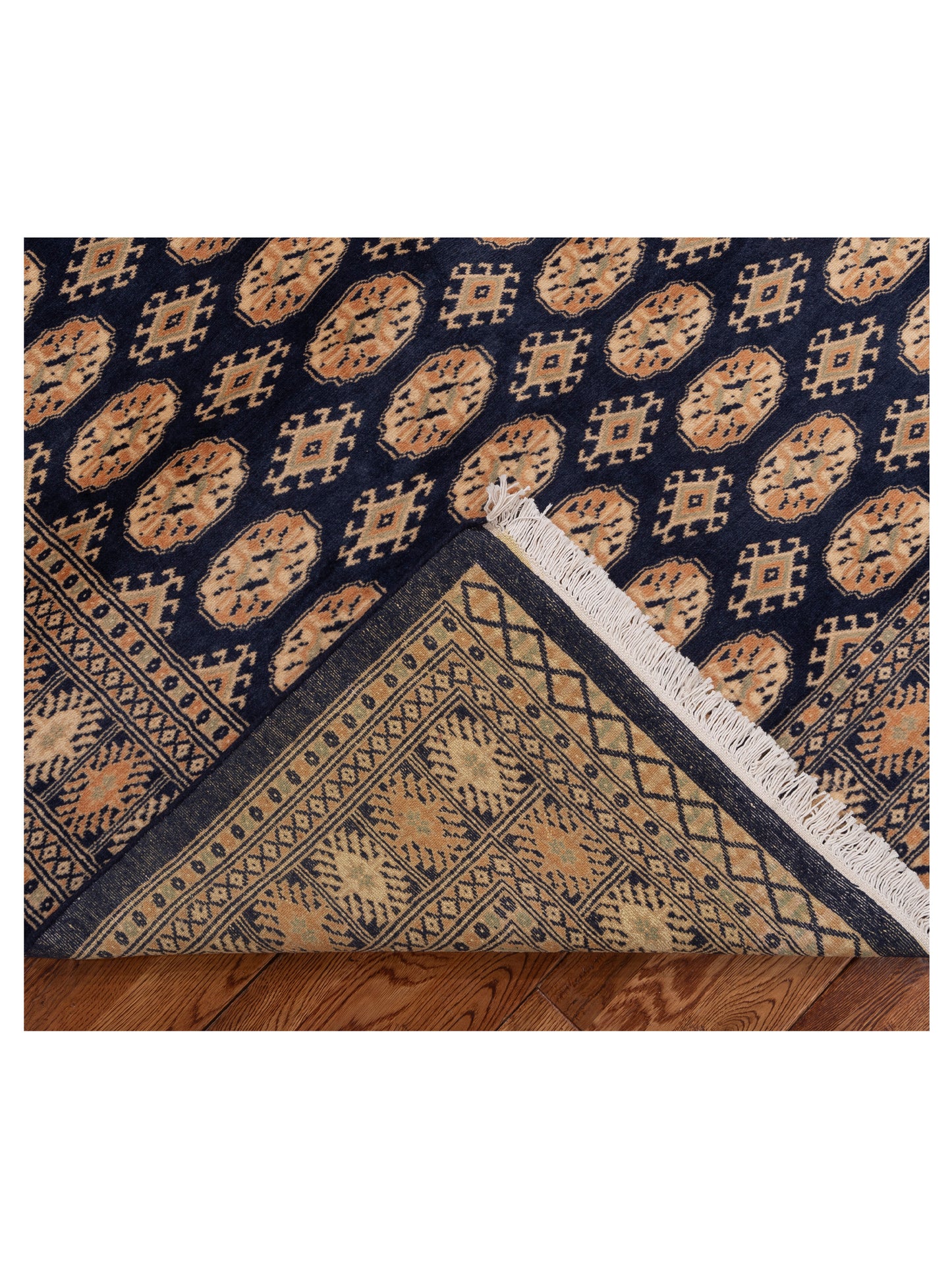Bokhara 151396 Dark Blue Dark Blue 5.1x8.2 Hand Knotted Rug