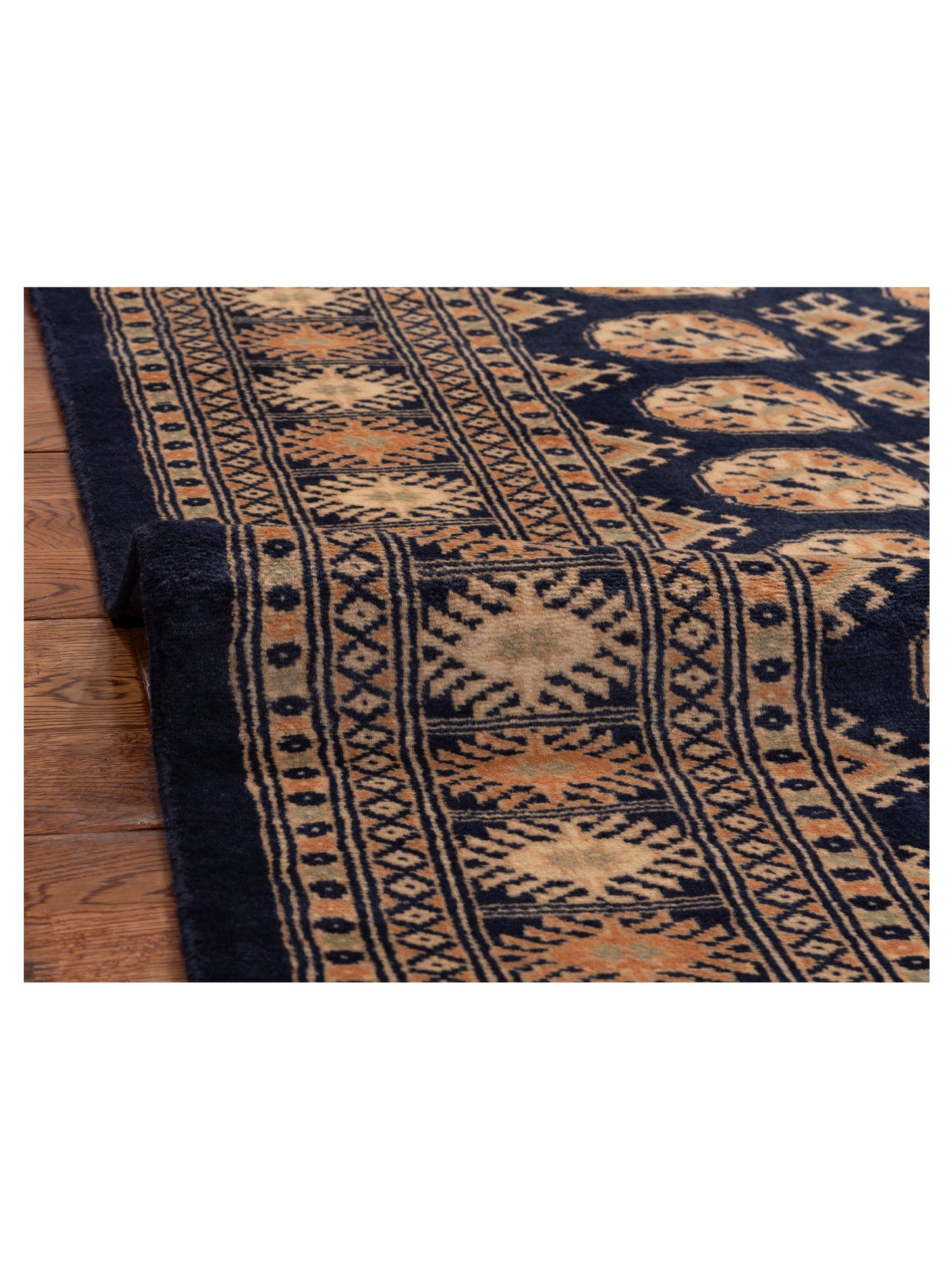 Bokhara 151396 Dark Blue Dark Blue 5.1x8.2 Hand Knotted Rug