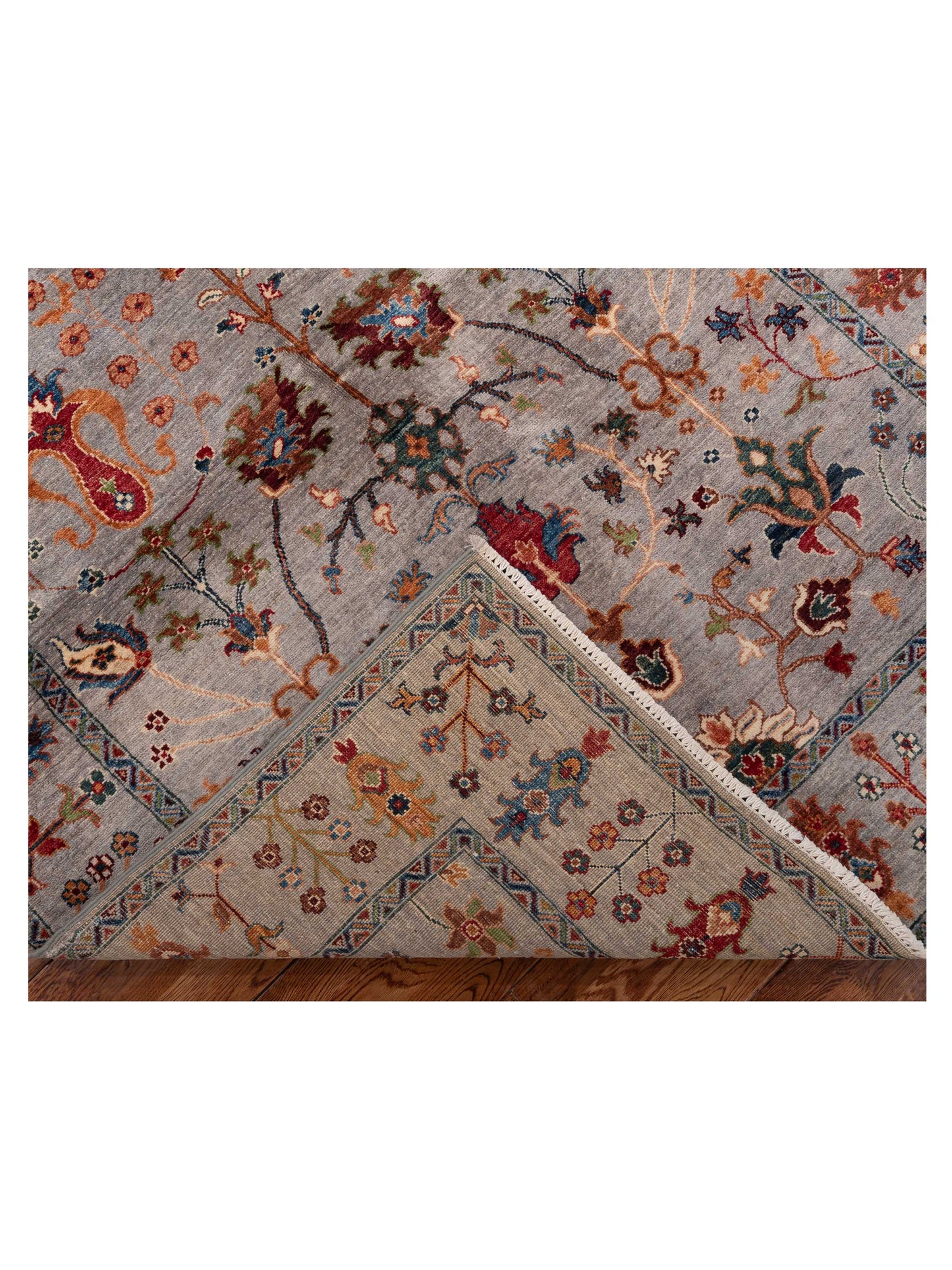 Sultan 151482 Gray Gray 4.11x6.9 Hand Knotted Rug